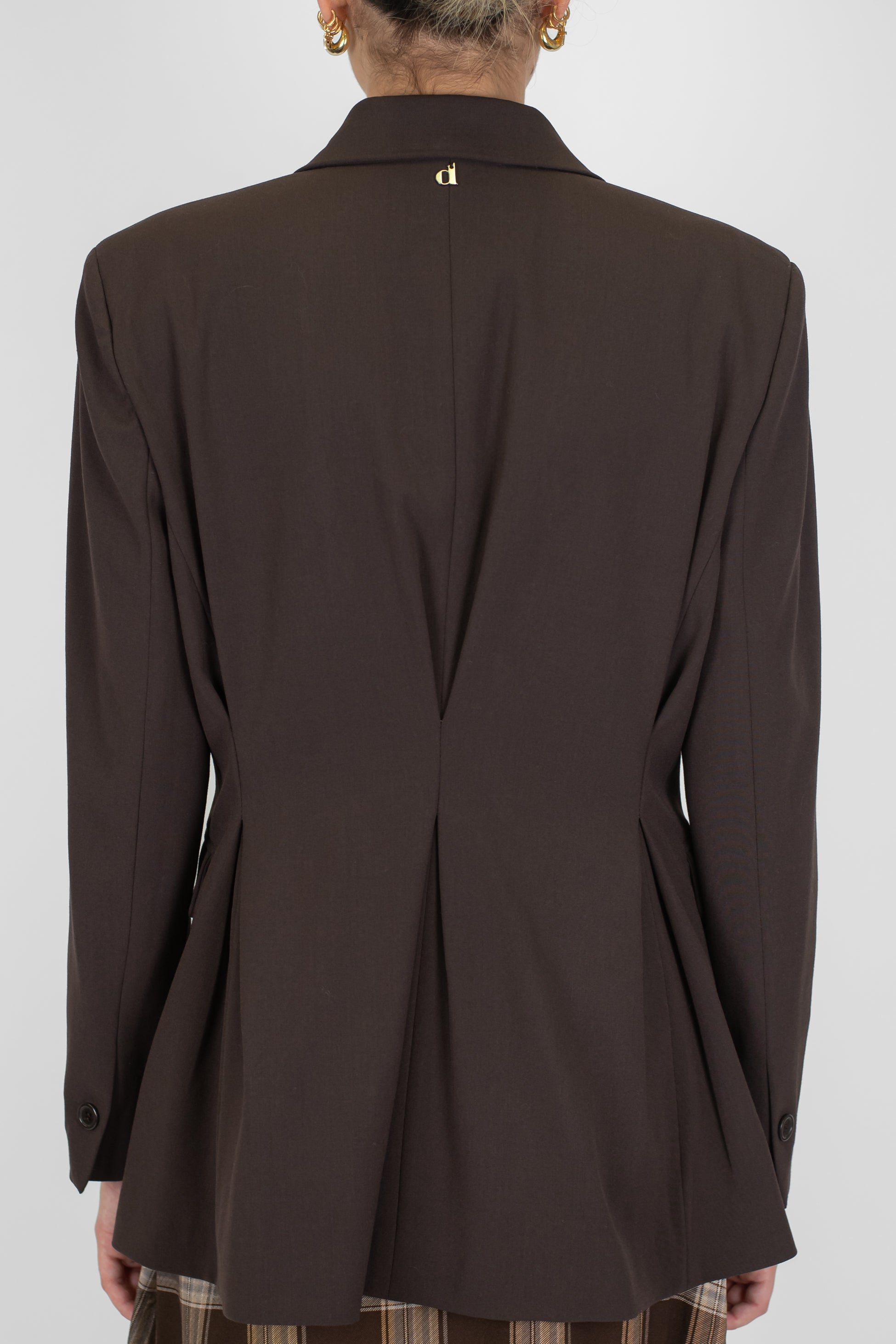 Dixie - Giacca doppiopetto avvitata con arriccio sul retro