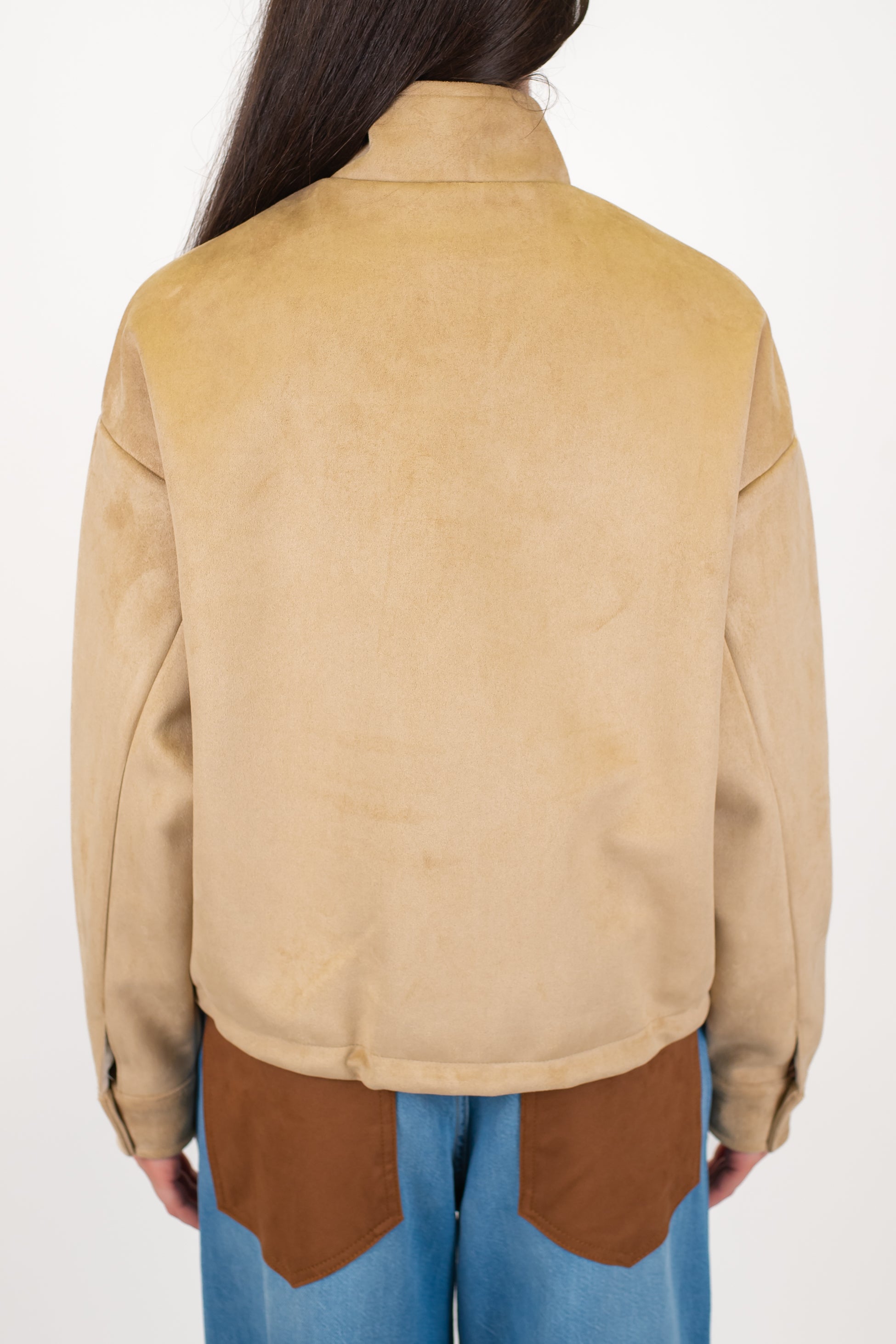 Maryley - Bomber in suede con tasconi