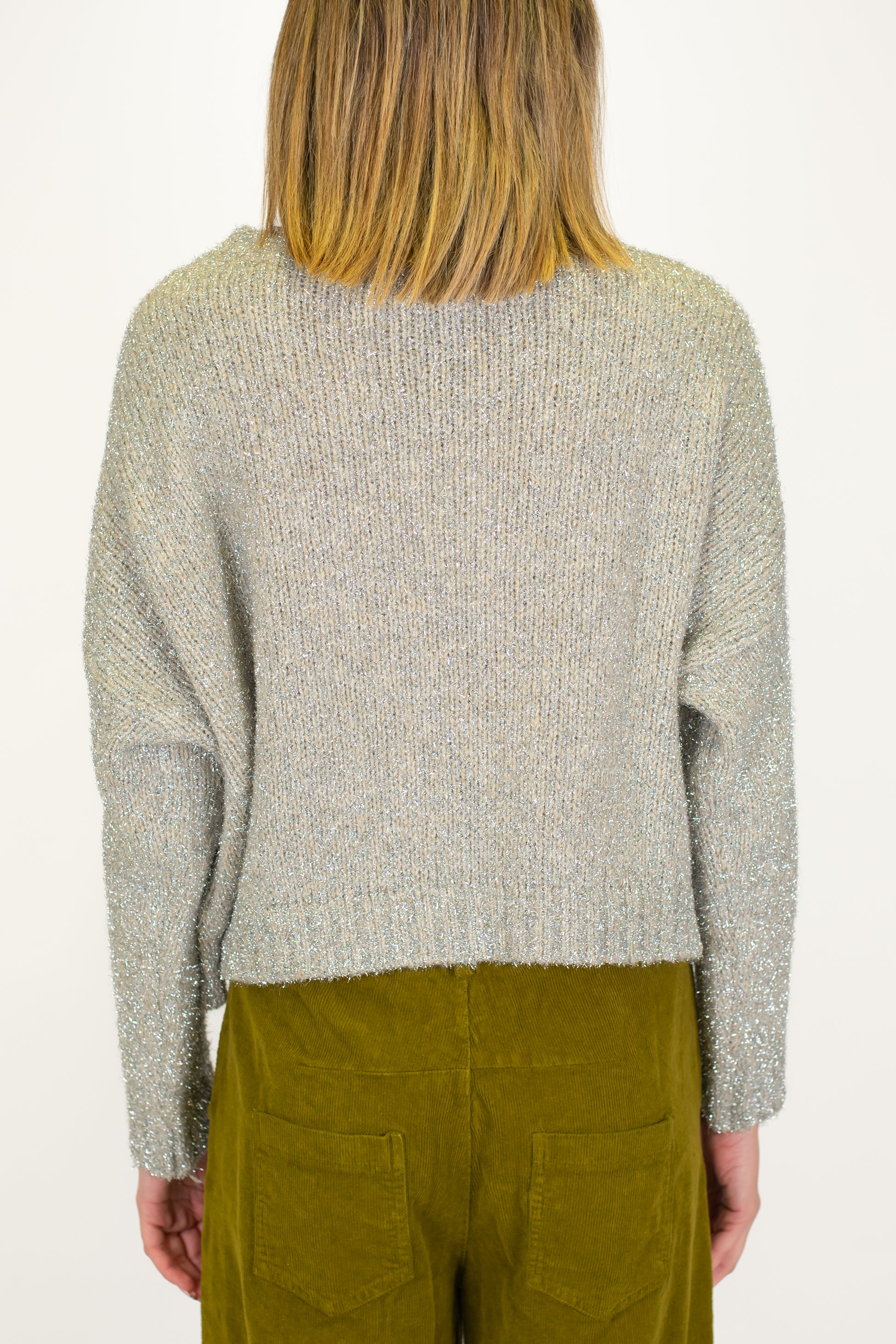 Haveone - Maglia scollo barca lurex in misto lana