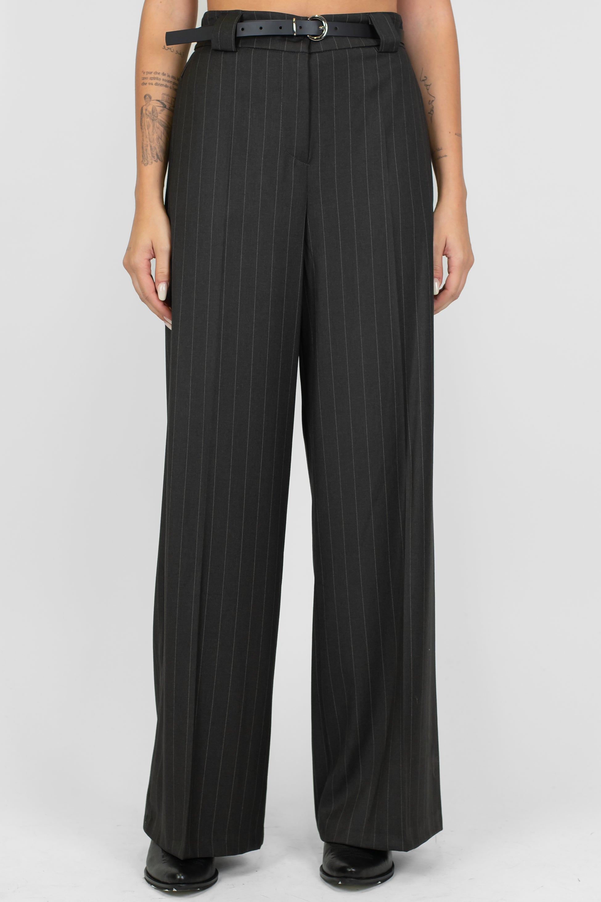 Tensione in - Pantalone palazzo gessato