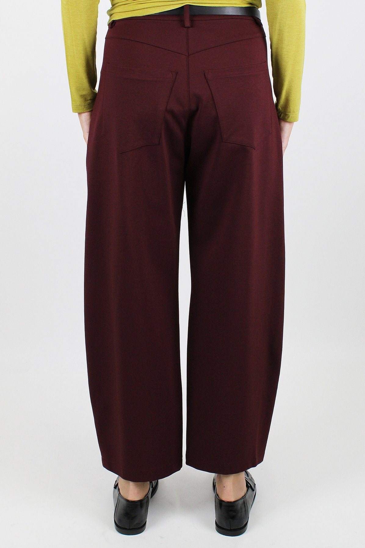 Tensione in - Pantalone balloon crop in punto milano