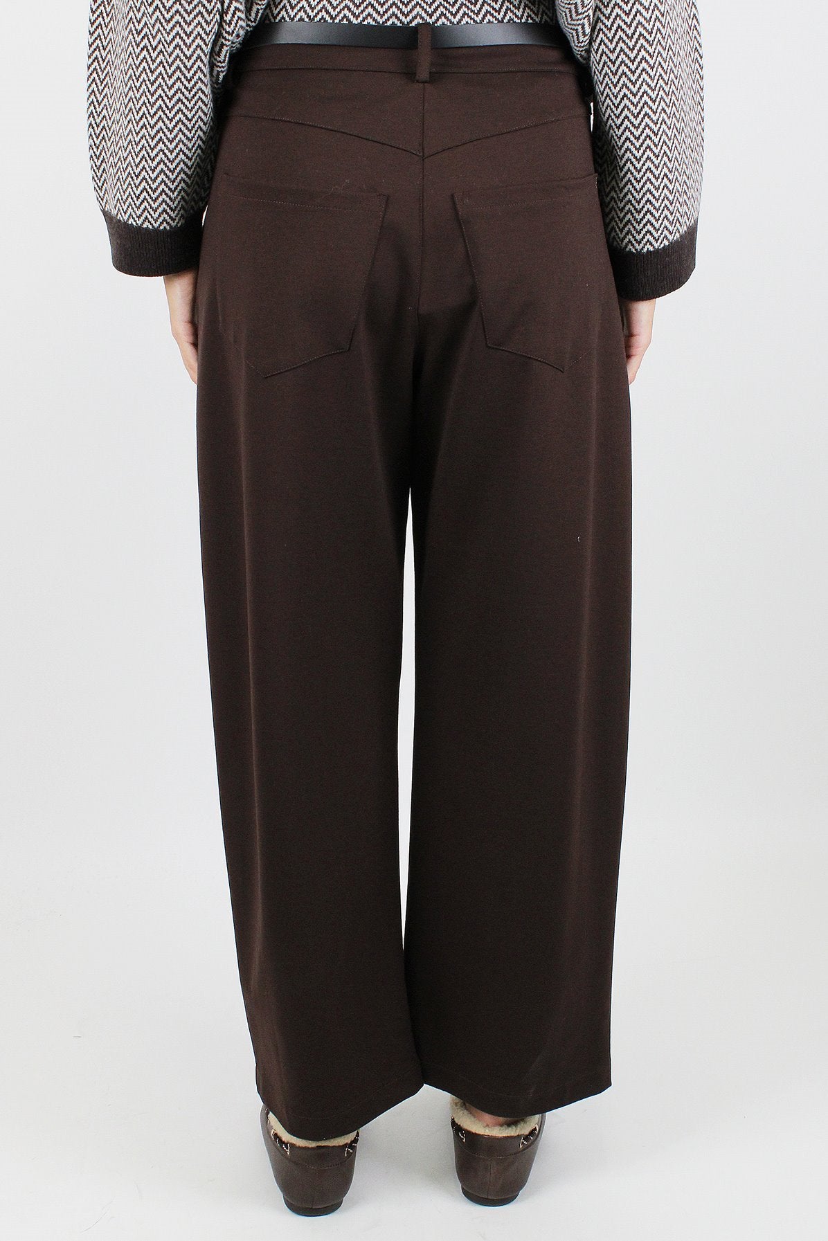 Tensione in - Pantalone balloon crop in punto milano