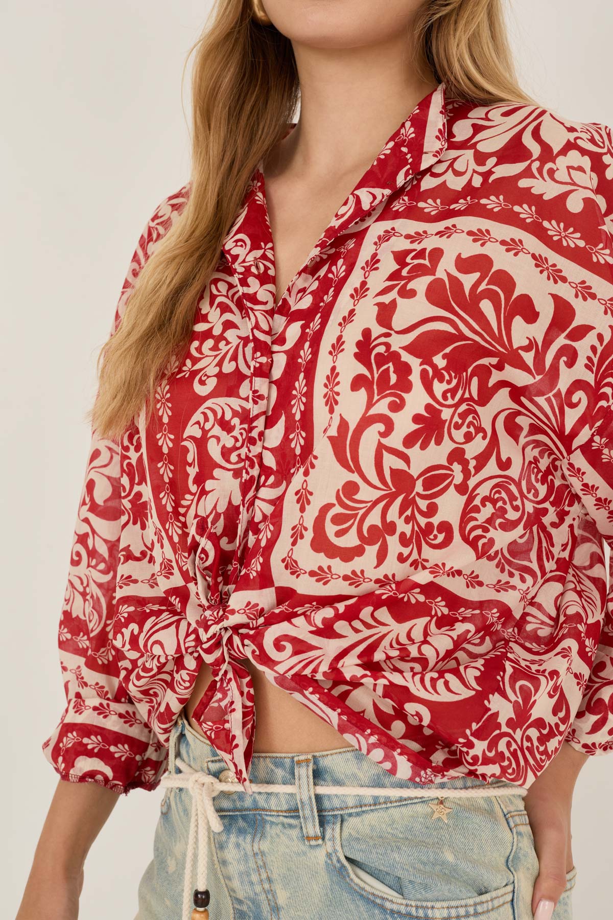Souvenir - Camicia fantasia in mussola di cotone