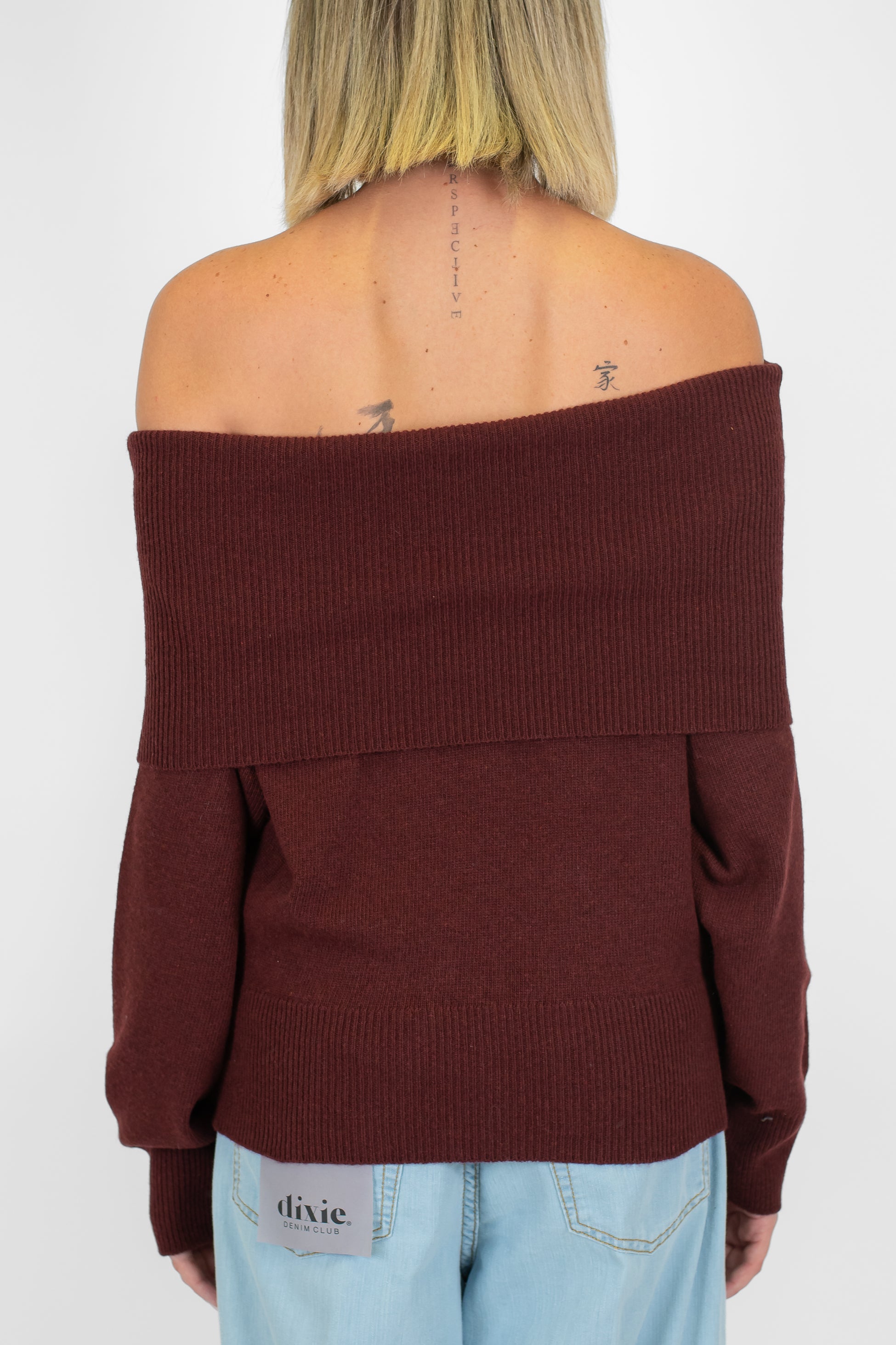 Kontatto - Maglia scollo shiffer in misto lana e cashmere