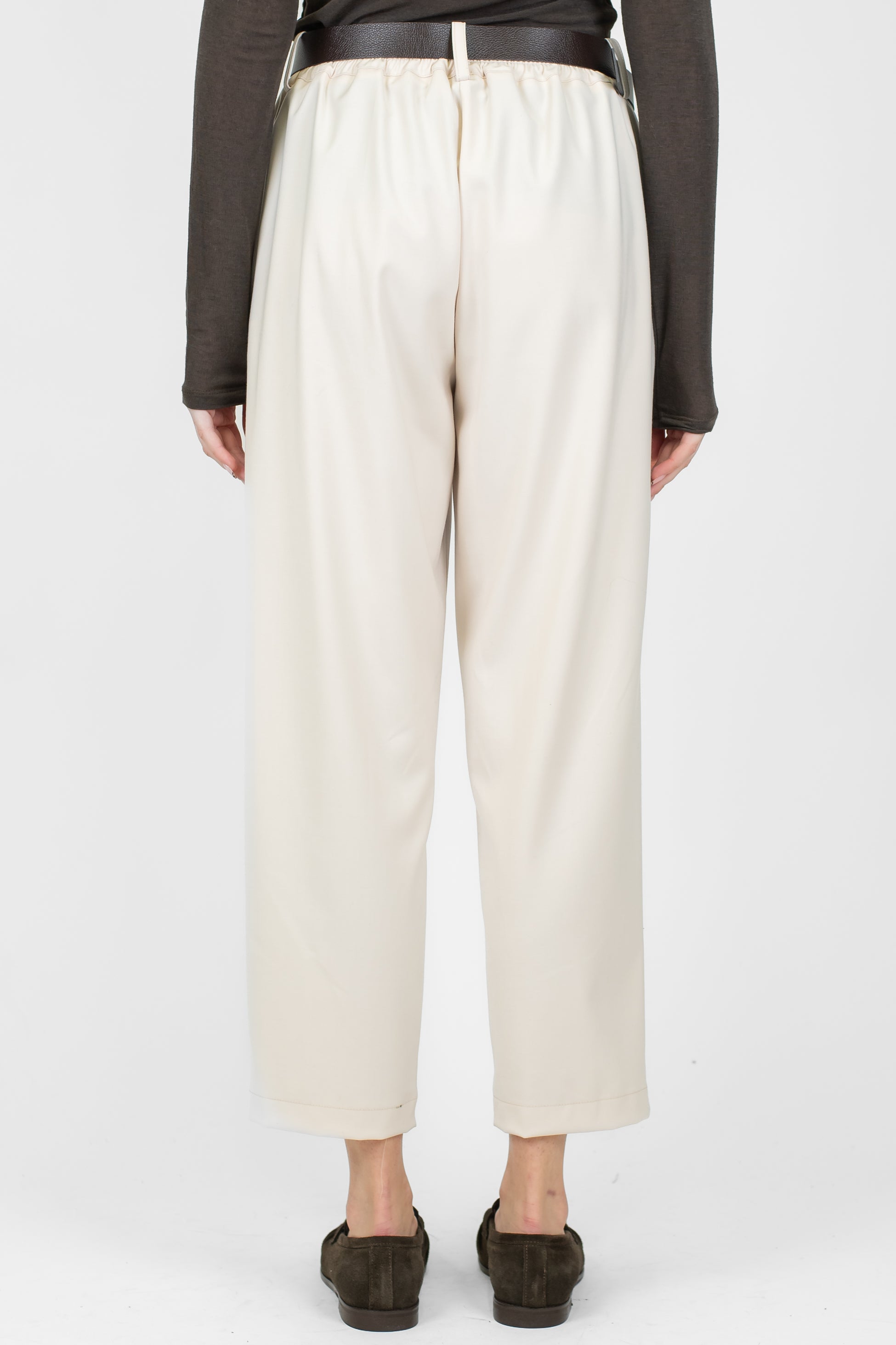 Haveone - Pantalone tinta unita con elastico sul retro