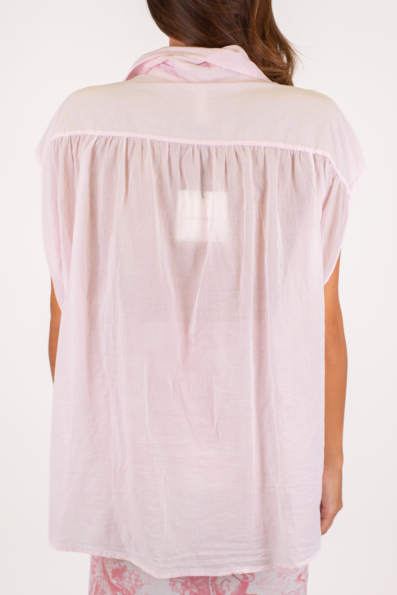 Tensione in - Camicia mezzamanica in mussola di cotone