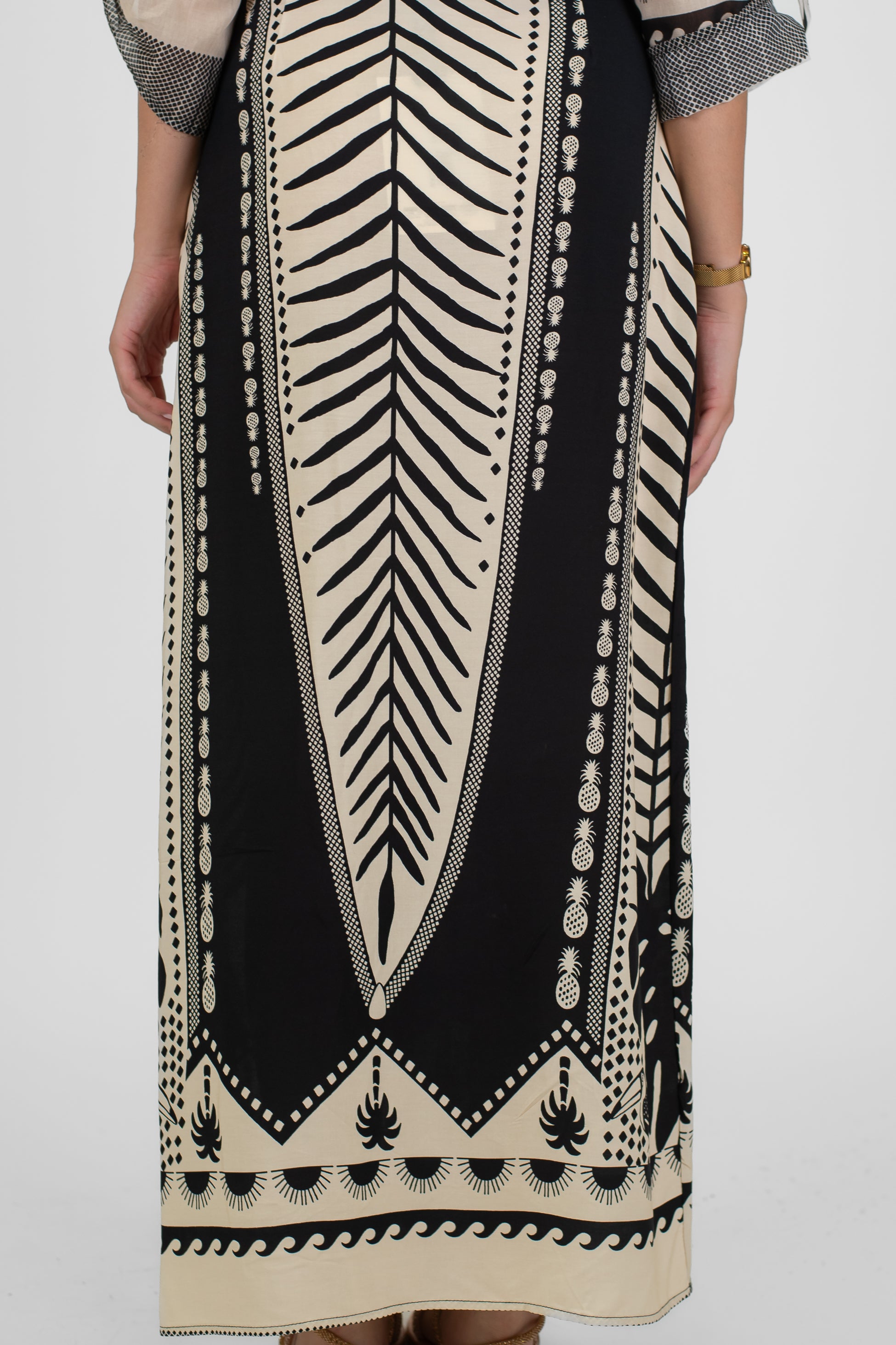 Haveone - Gonna a portafoglio fantasia astratta in viscosa