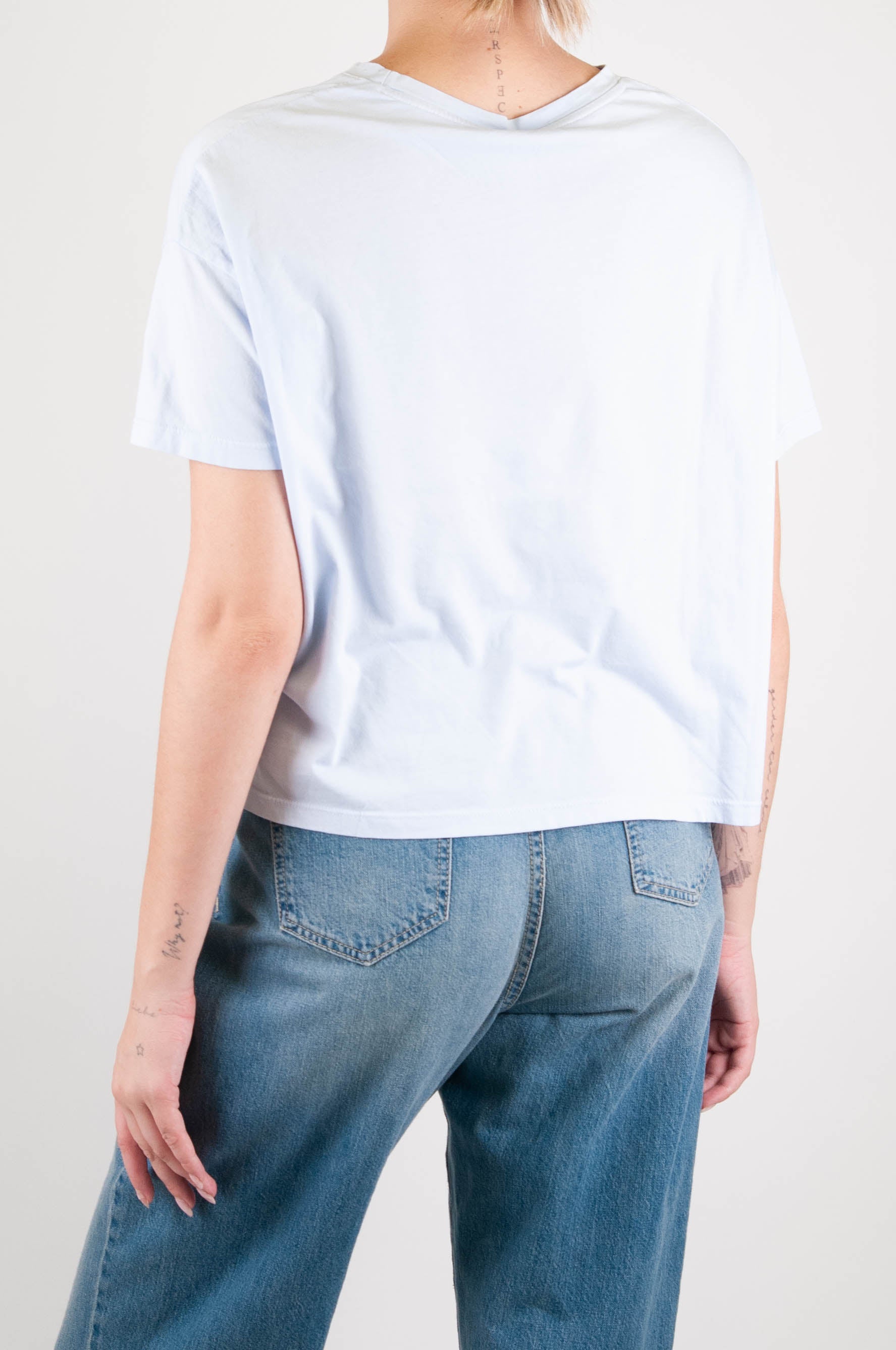 Tensione in - T-shirt basic crop in cotone