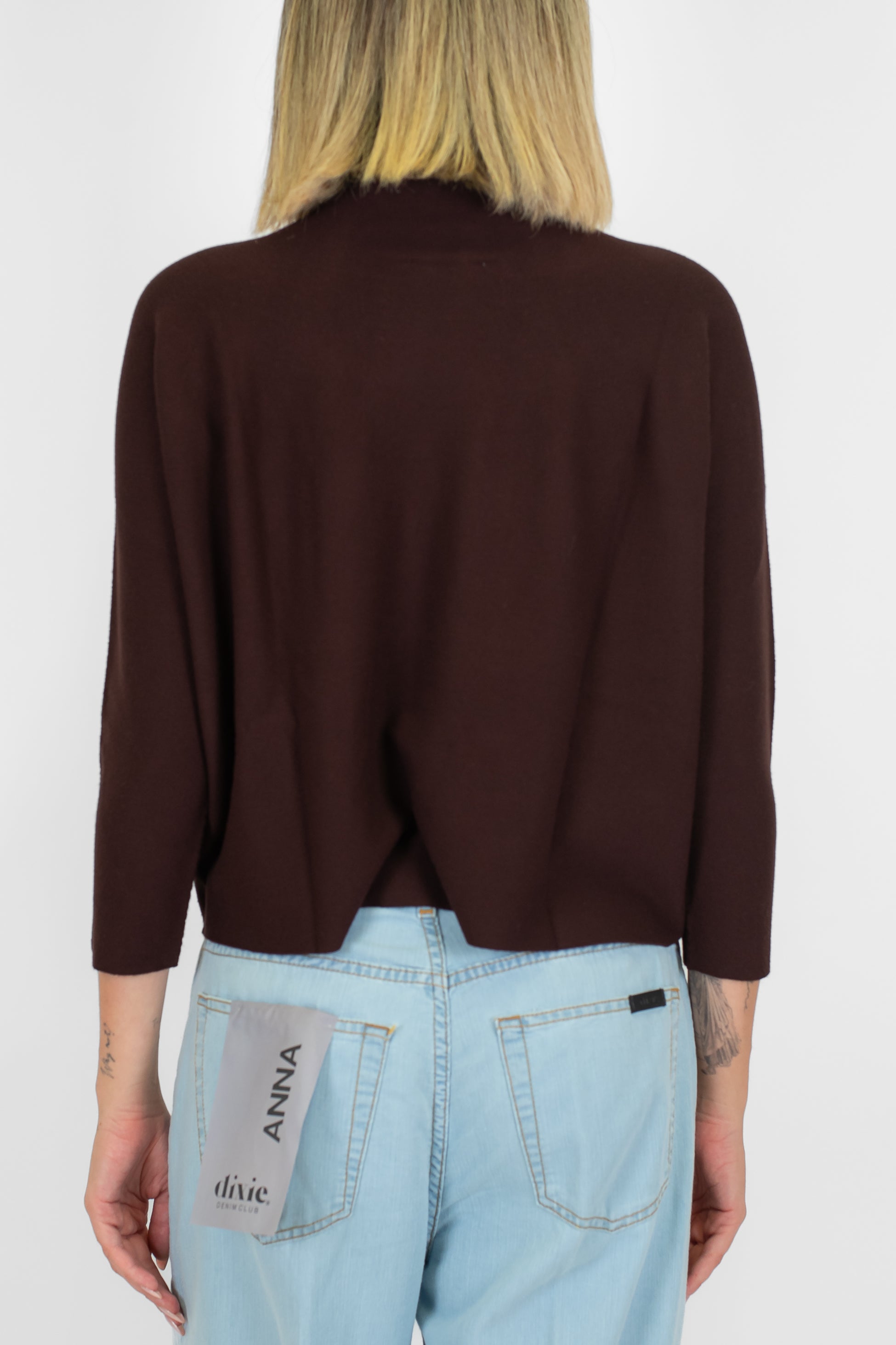 Kontatto - Maglia con collo cratere e manica tre quarti