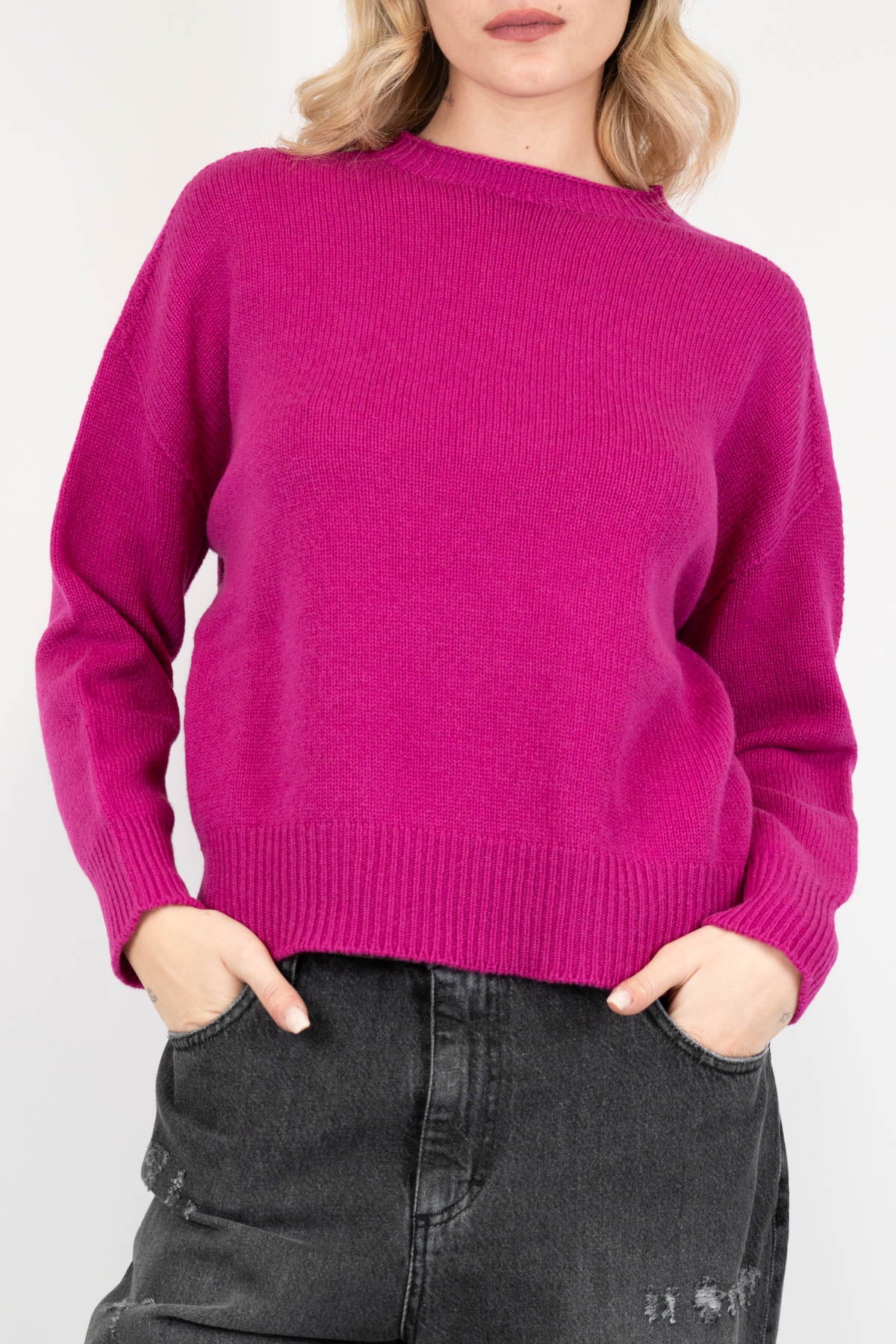 Tensione in - Maglia girocollo in misto cashmere