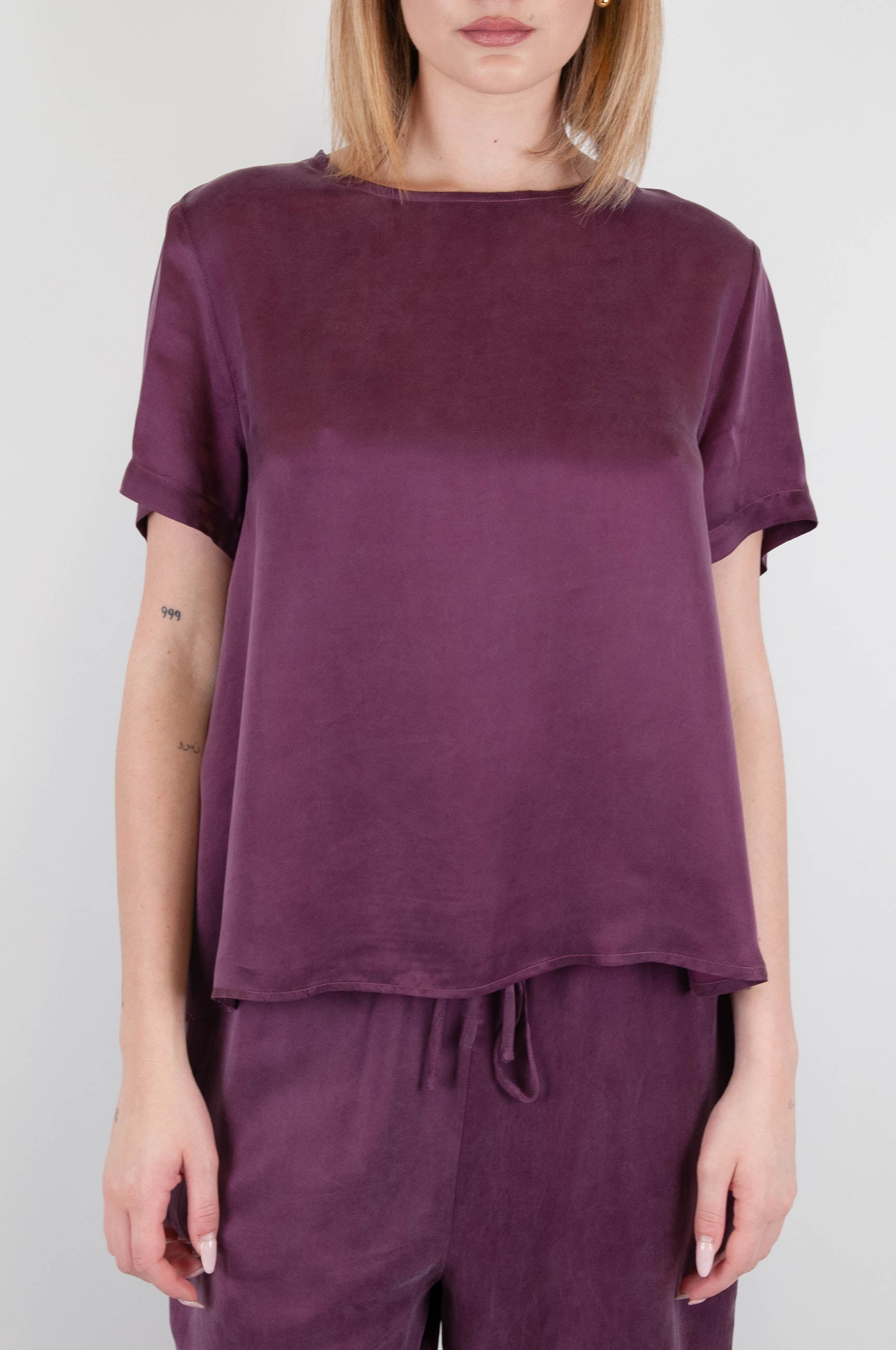 Tension in - Cupro half sleeve blouse