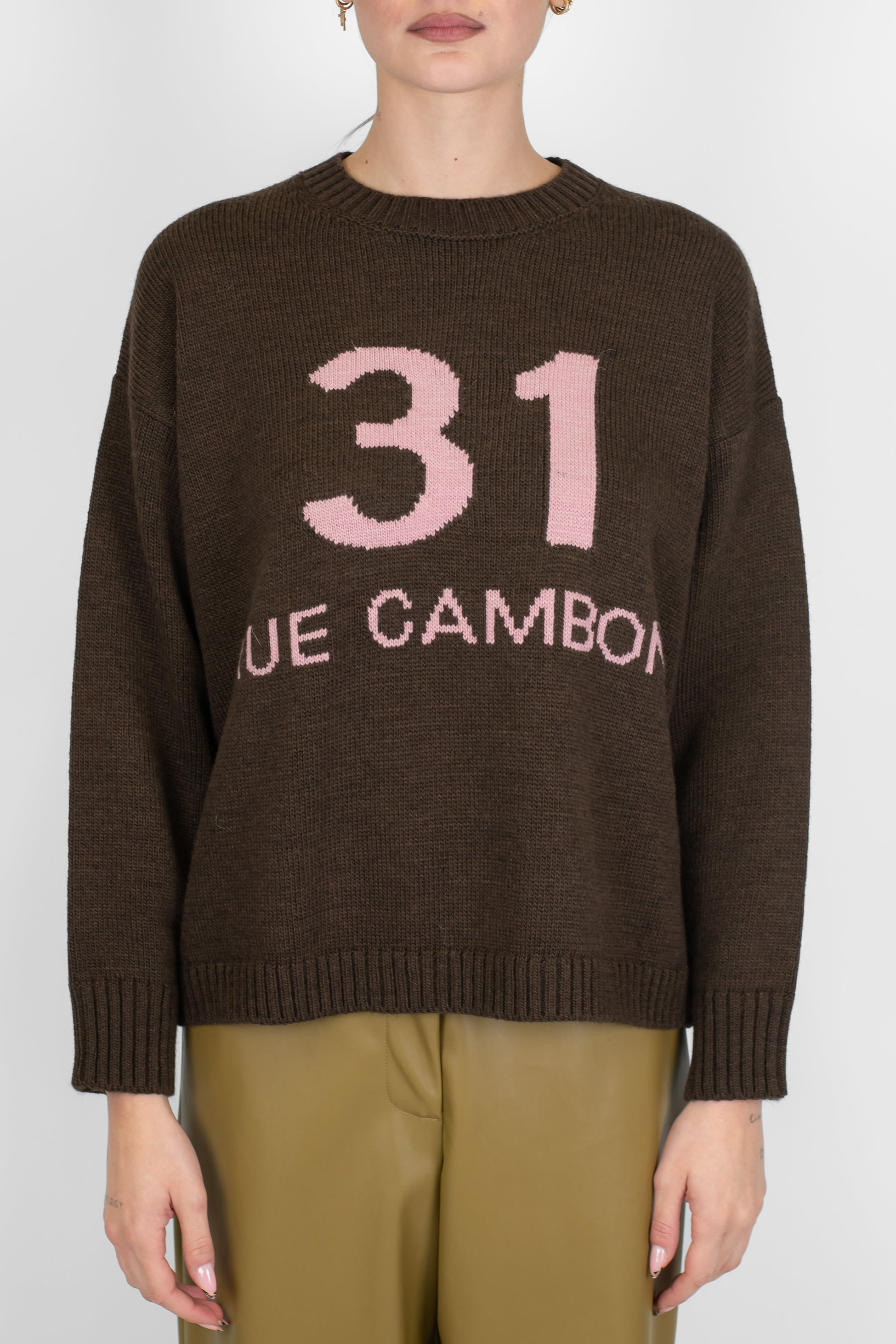 Tensione in - Maglia con scritta in misto lana/cashmere