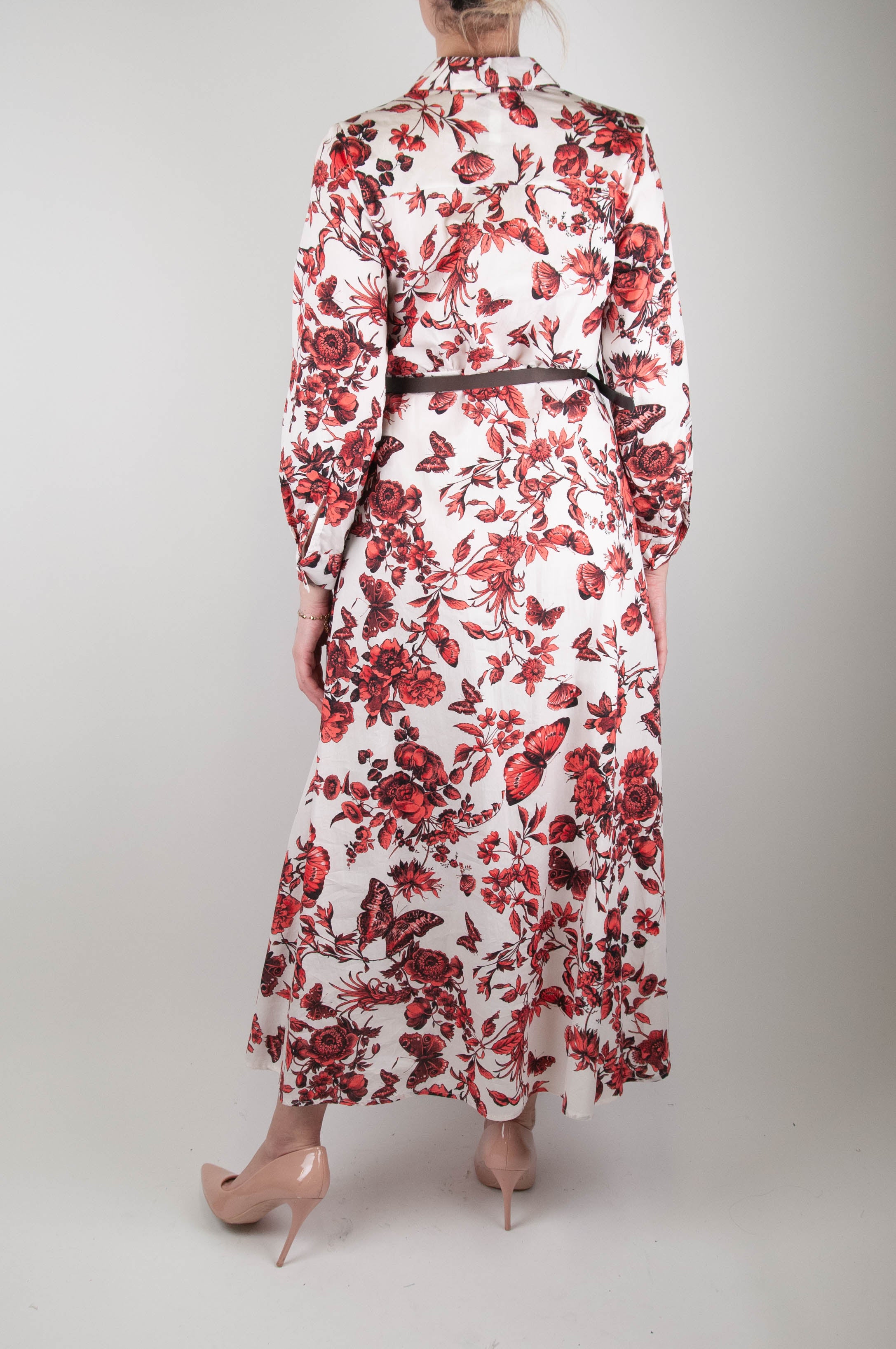 Tension in - Floral patterned shirtdress in cotton muslin