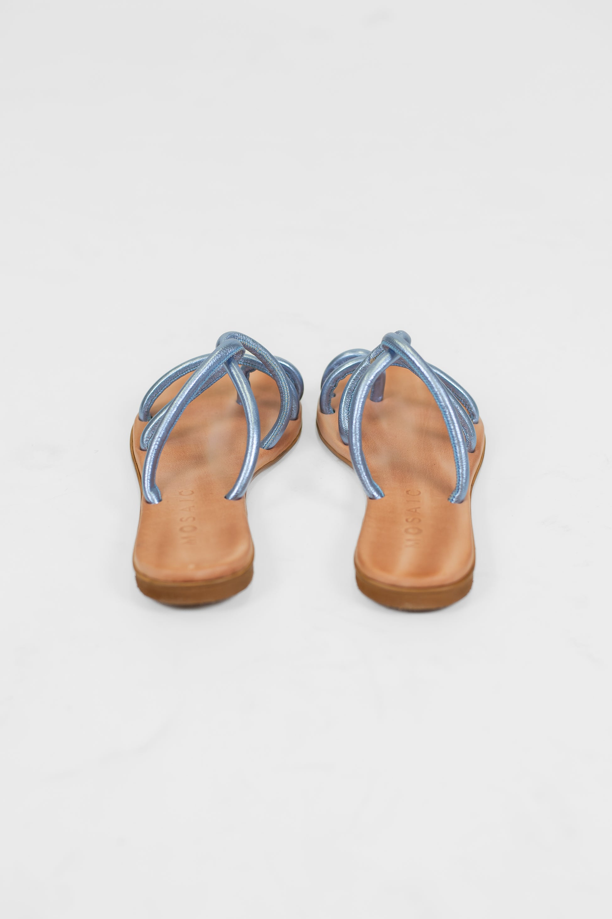 Mosaic - Sandalo infradito con fasce laminate