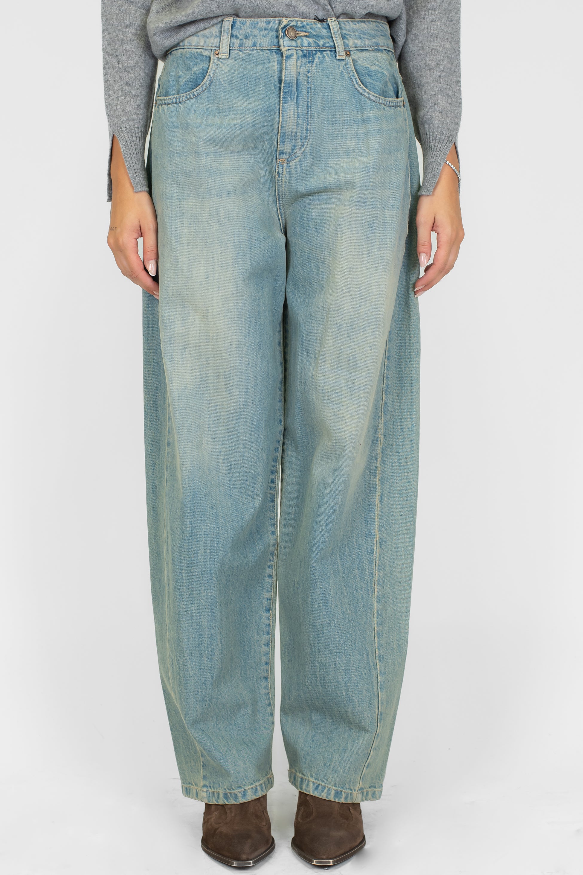 Tensione in - Jeans balloon lavaggio chiaro