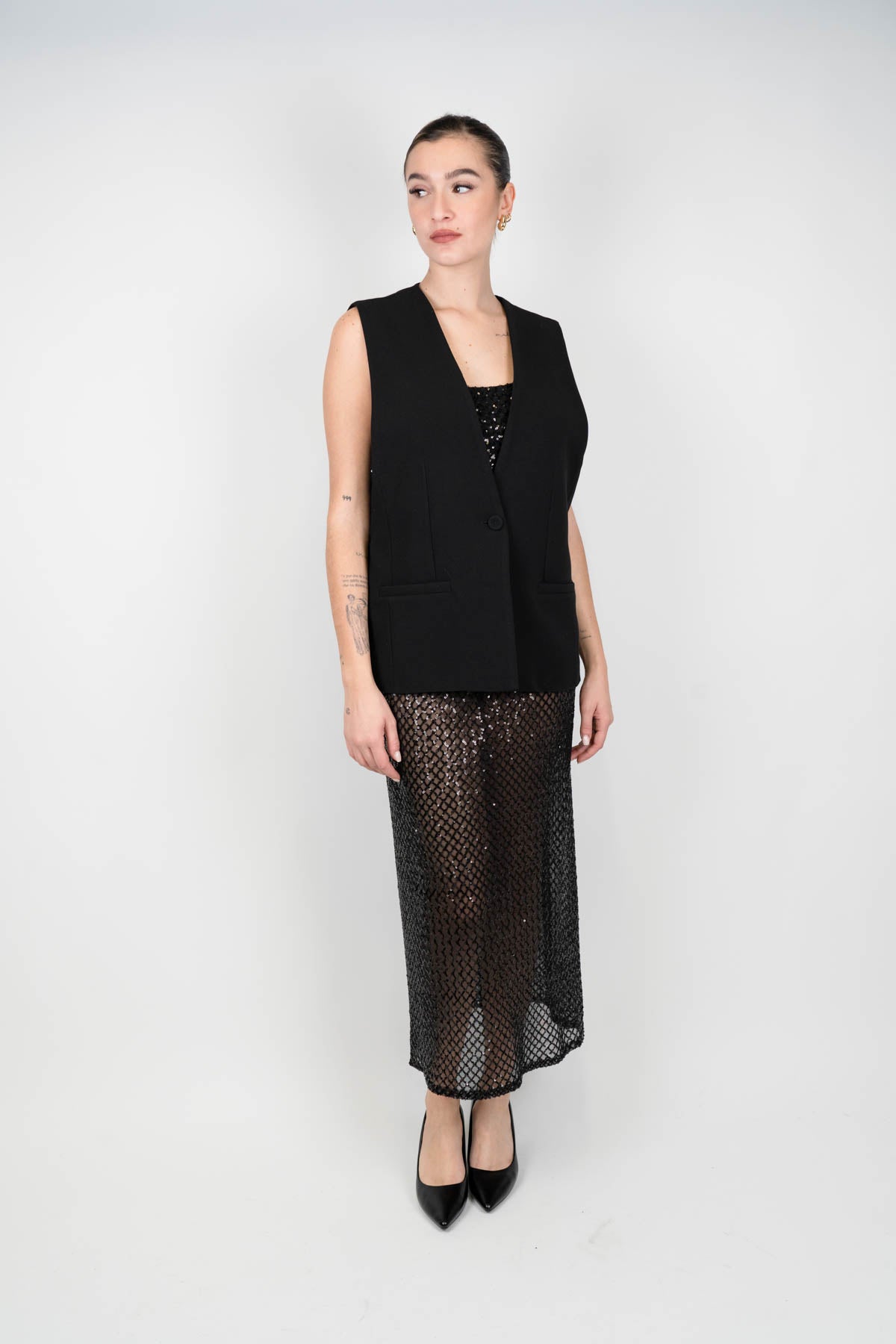 Haveone - Gonna rete con paillettes e culotte