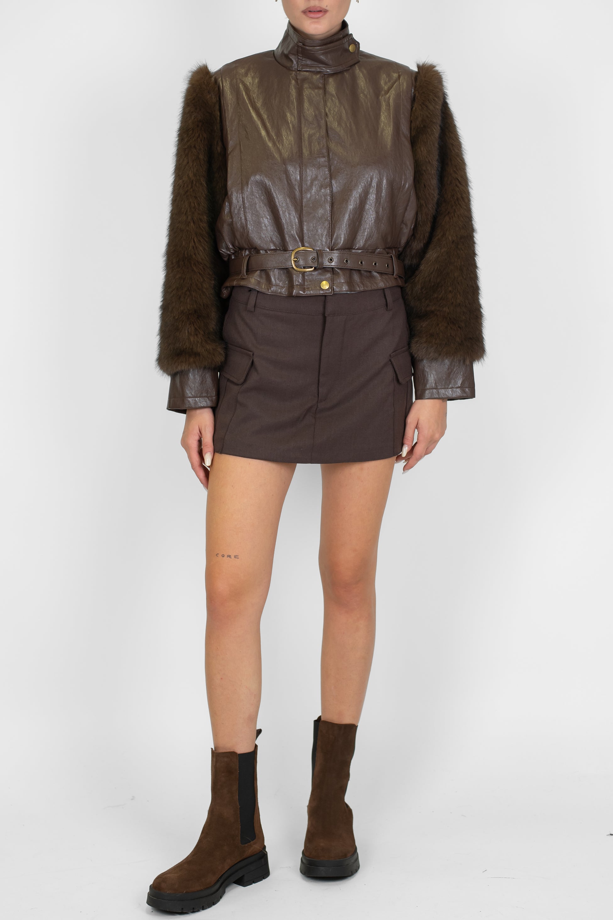 Tensione in - Panta-gonna con taschini laterali