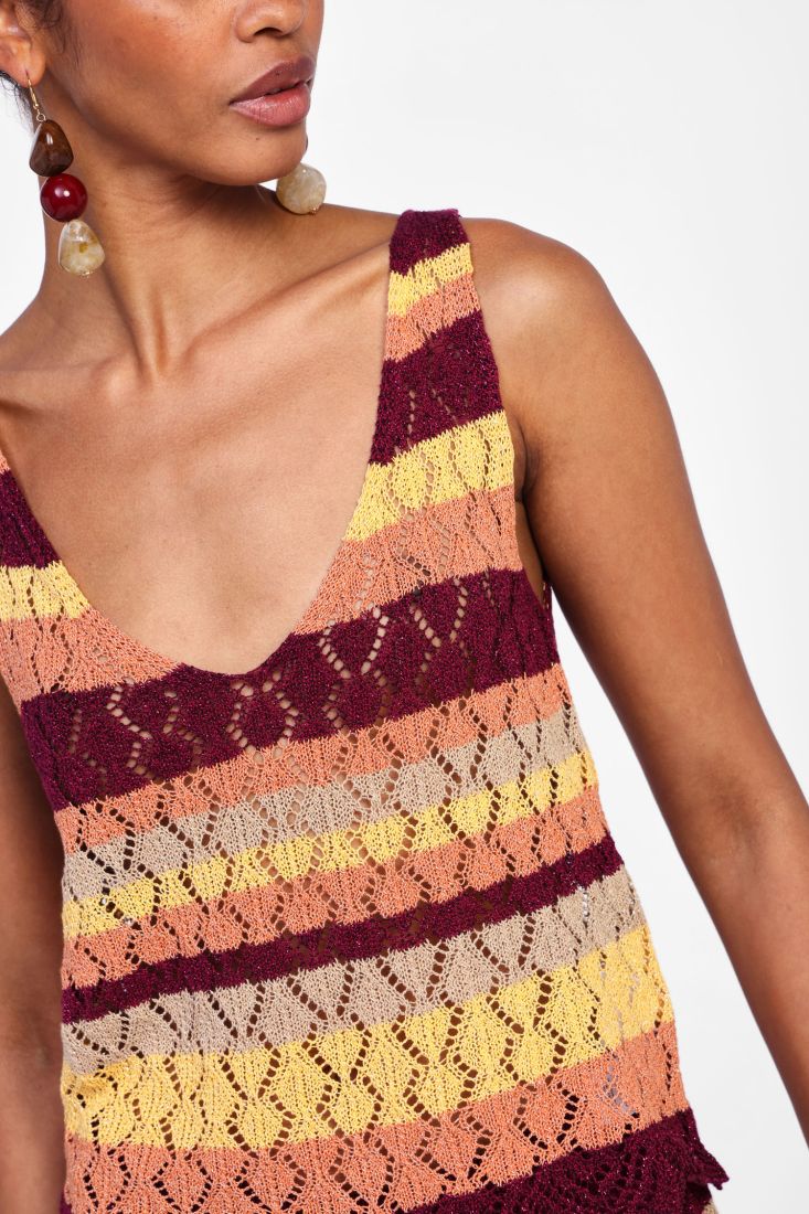 Dixie - Top bretella multicolor