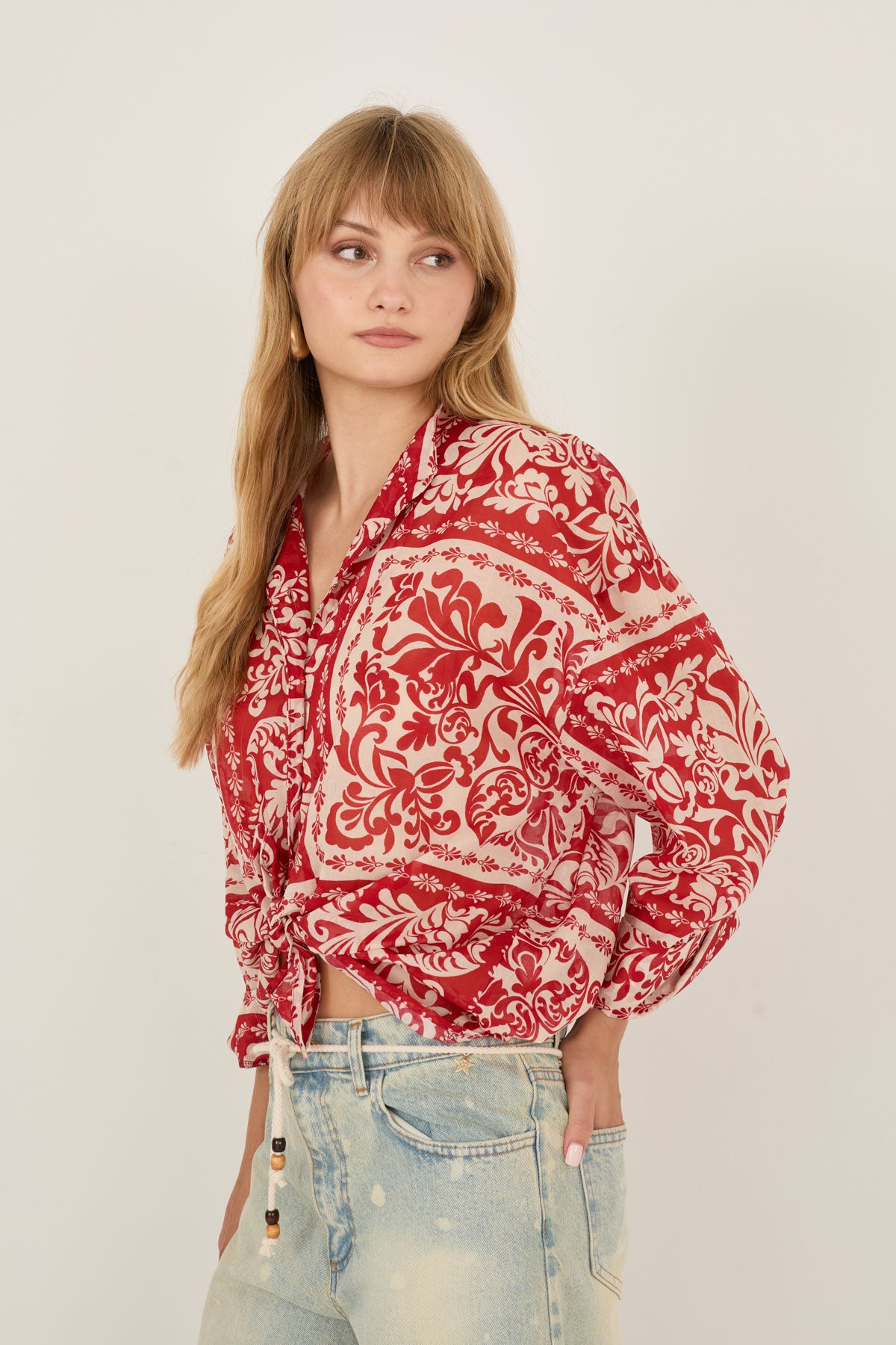 Souvenir - Camicia fantasia in mussola di cotone
