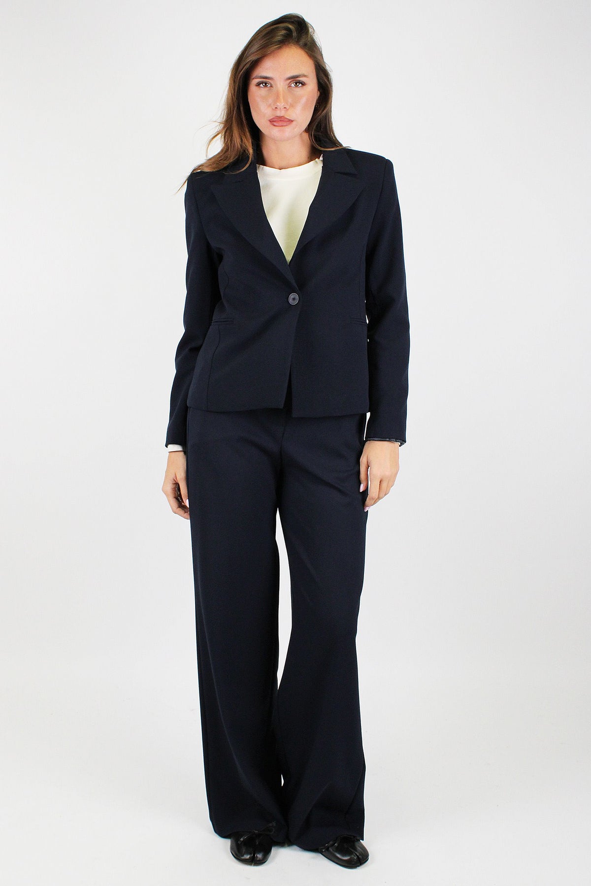 Haveone - Pantalone palazzo con elastico sul retro