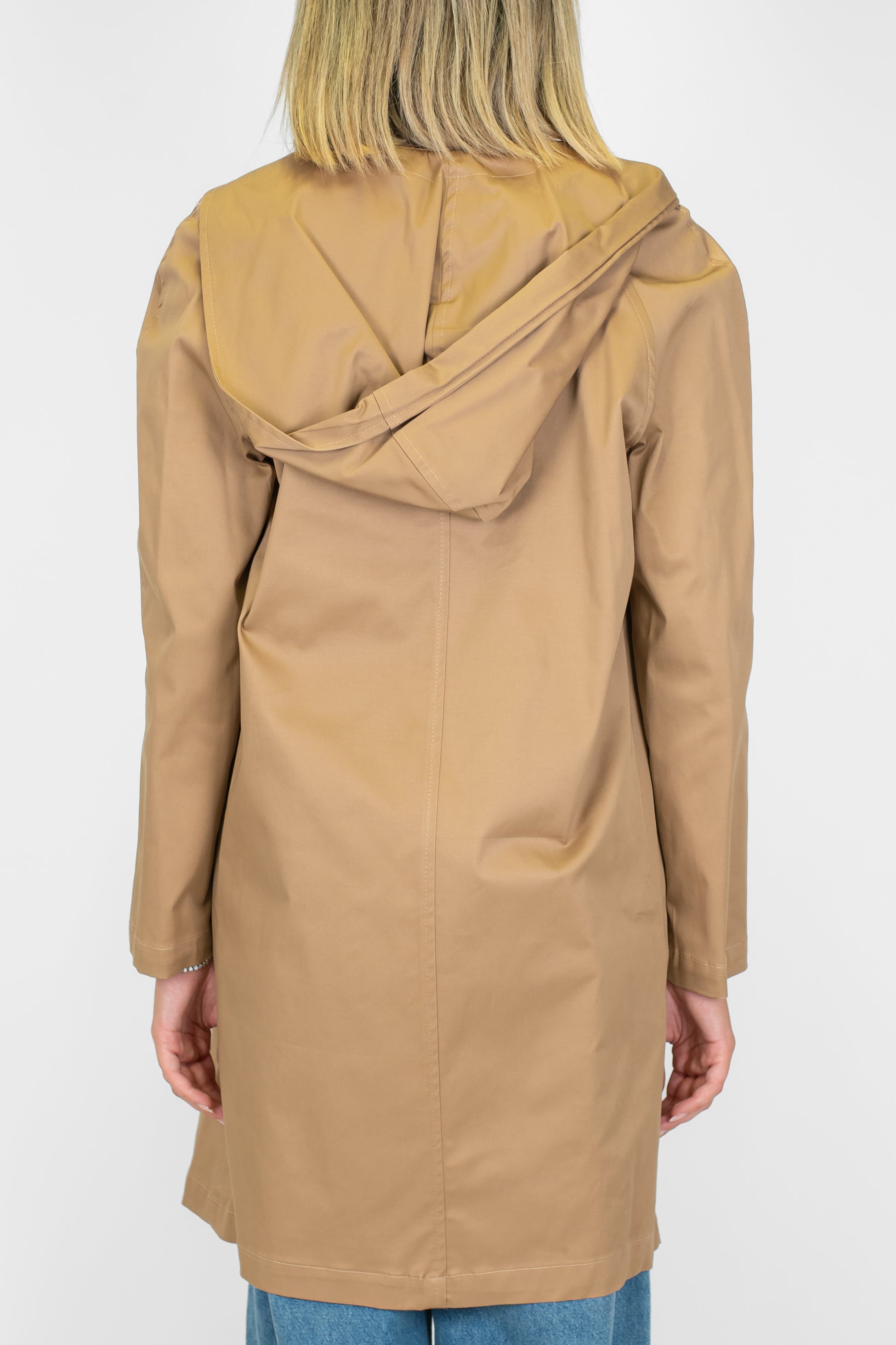 Motel - Trench midi con cappuccio e lacci