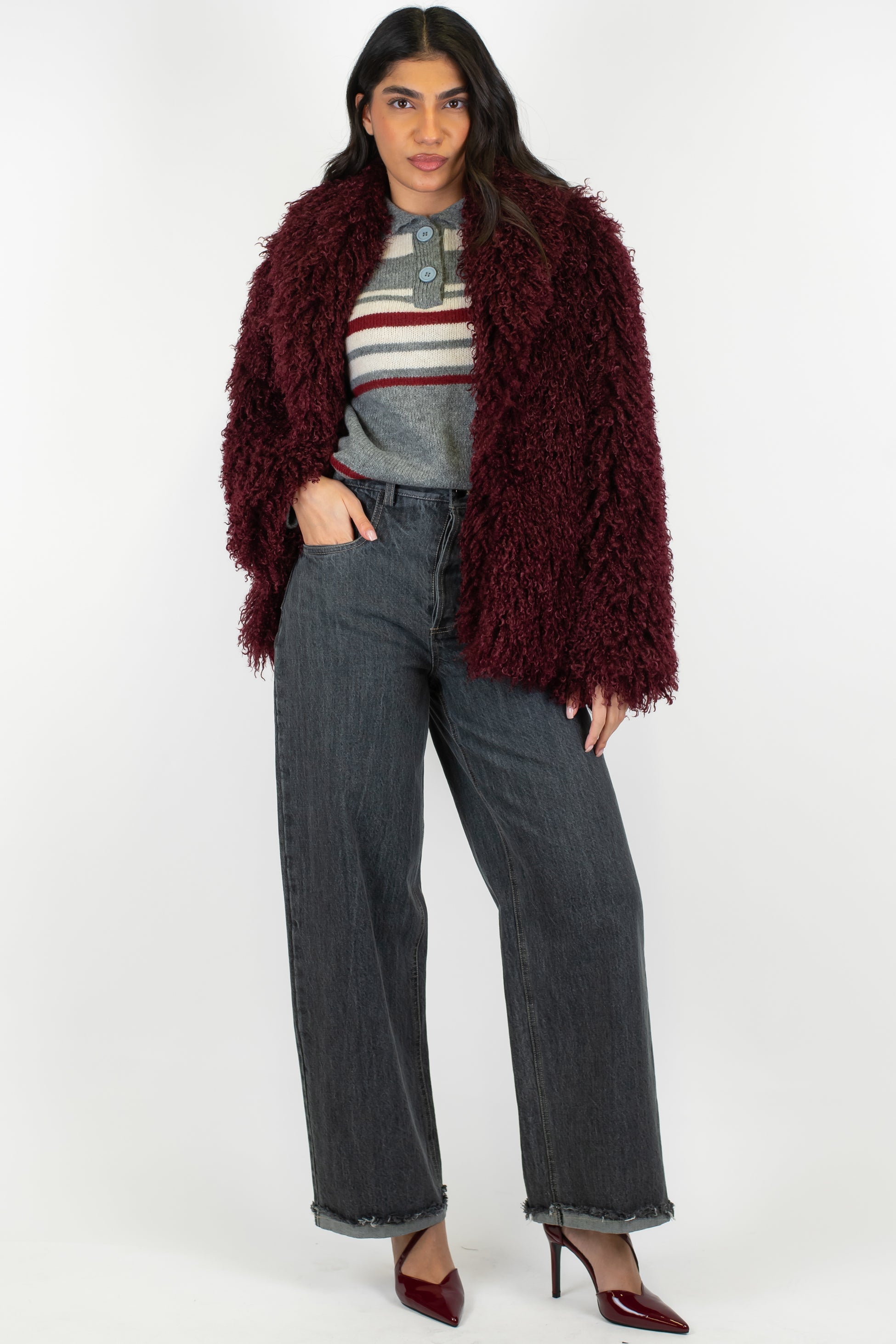 Tensione in - Pantalone regular in denim lavaggio scuro modello Ginevra