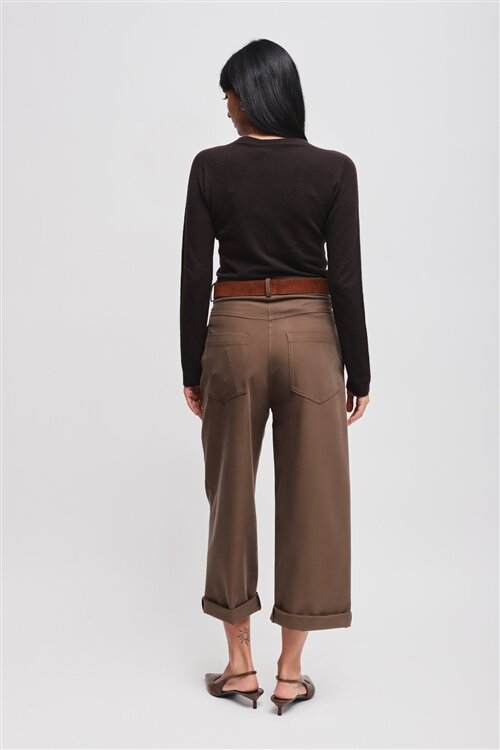 Maryley - Pantalone cropped con pinces