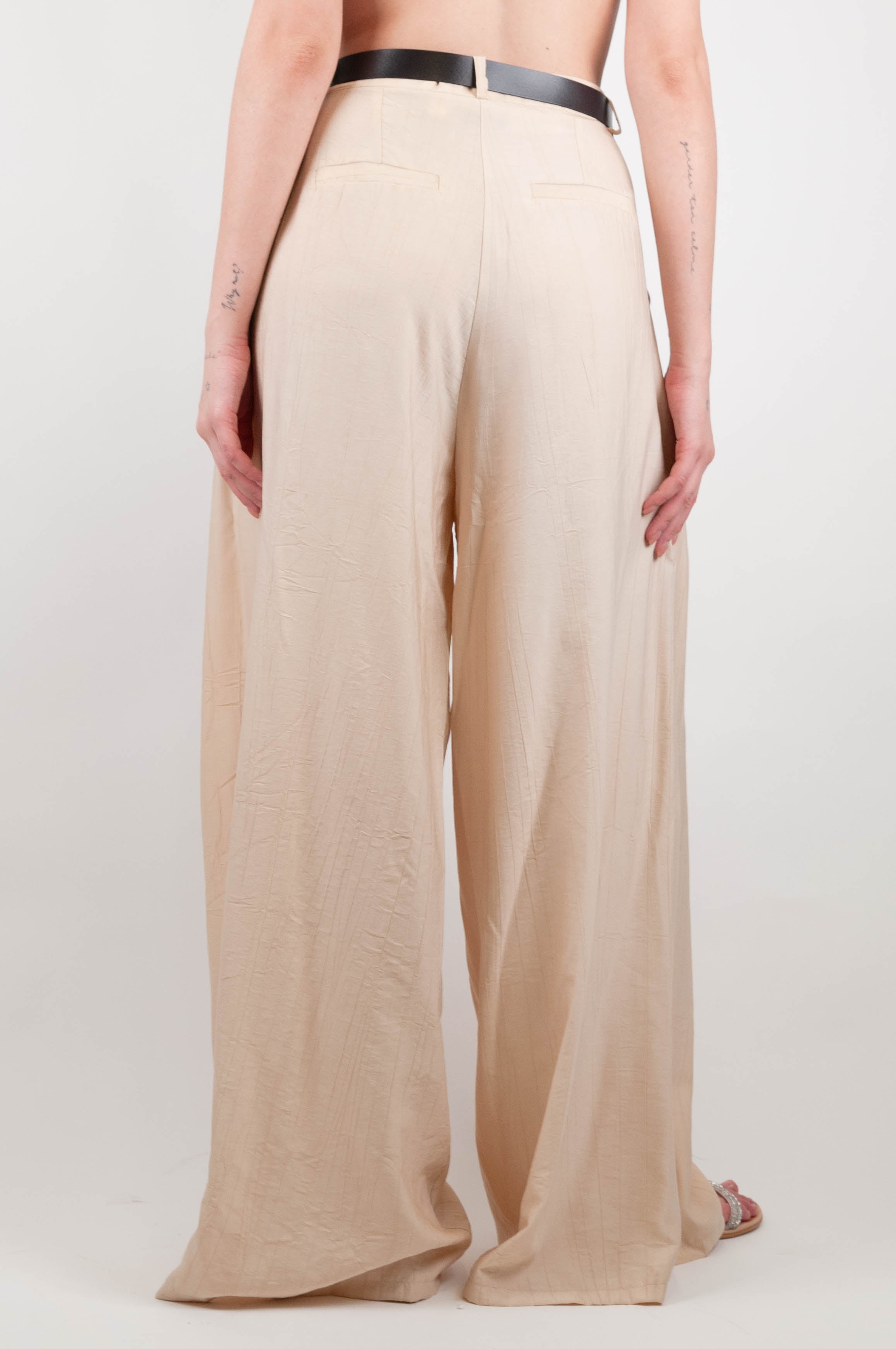 Haveone - Pantalone palazzo con pinces