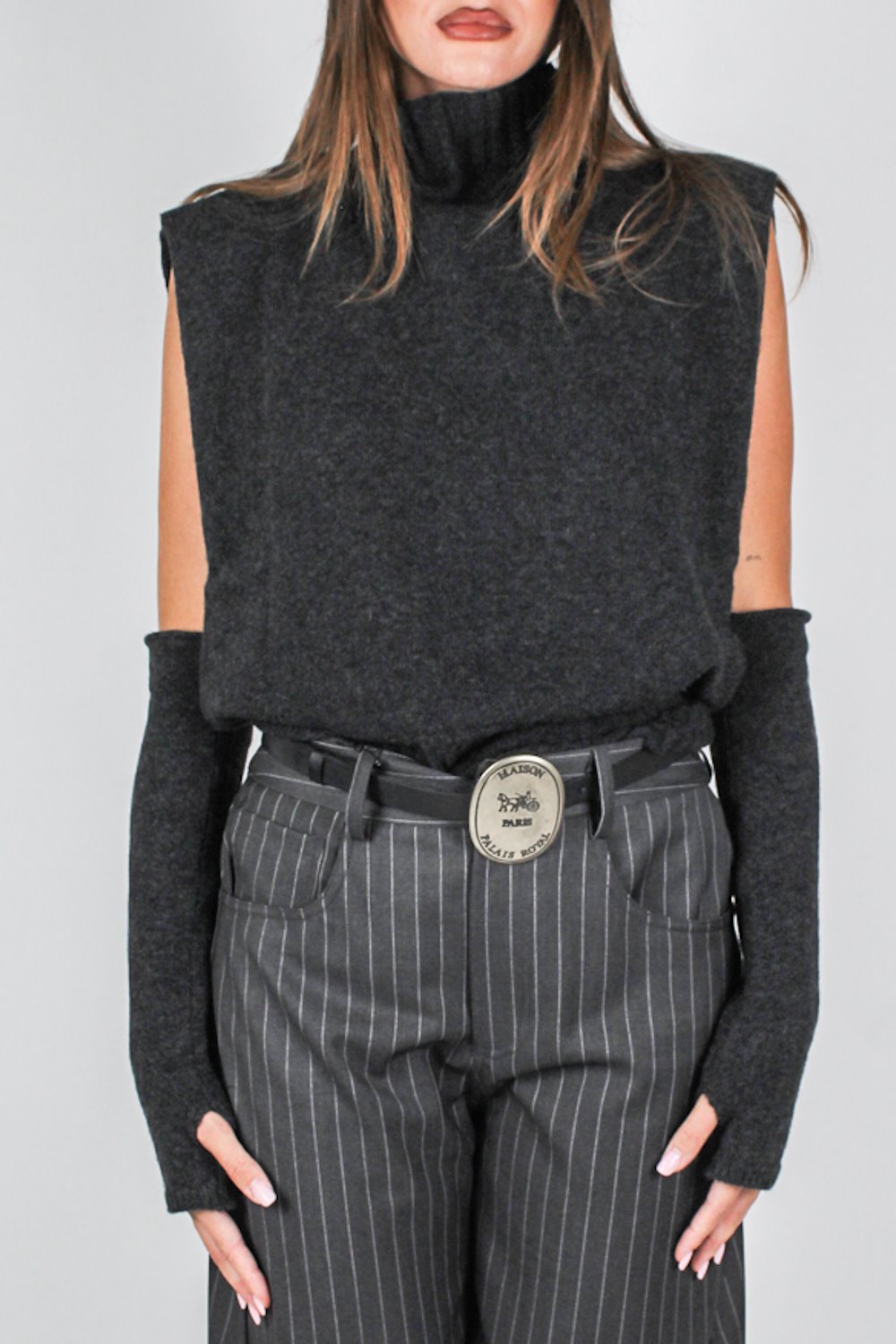 Maryley - Lupetto con manicotti in misto lana e cashmere