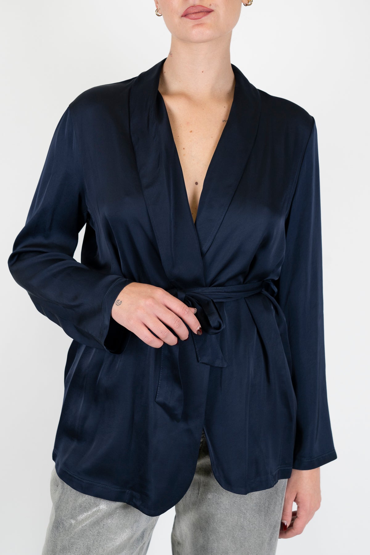 Tensione in - Camicia kimono in viscosa