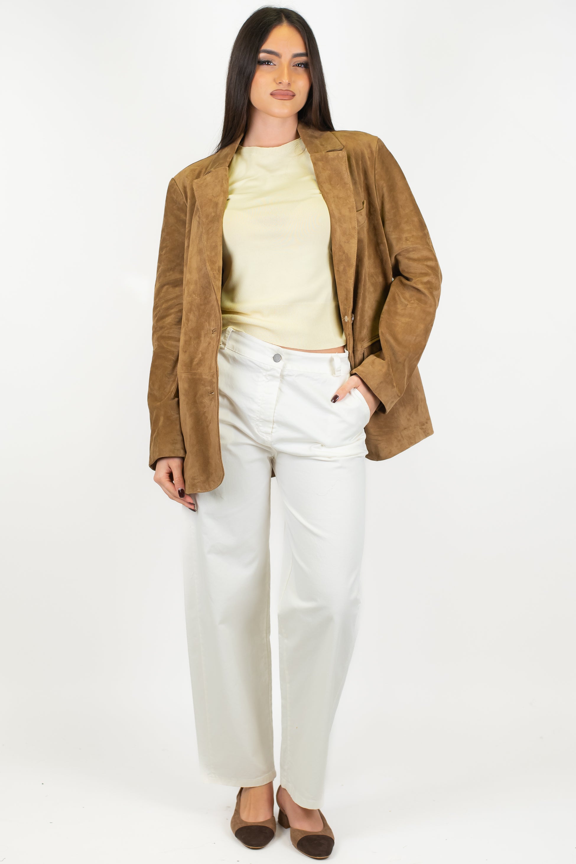 Tensione in - Pantalone balloon in cotone tinta unita