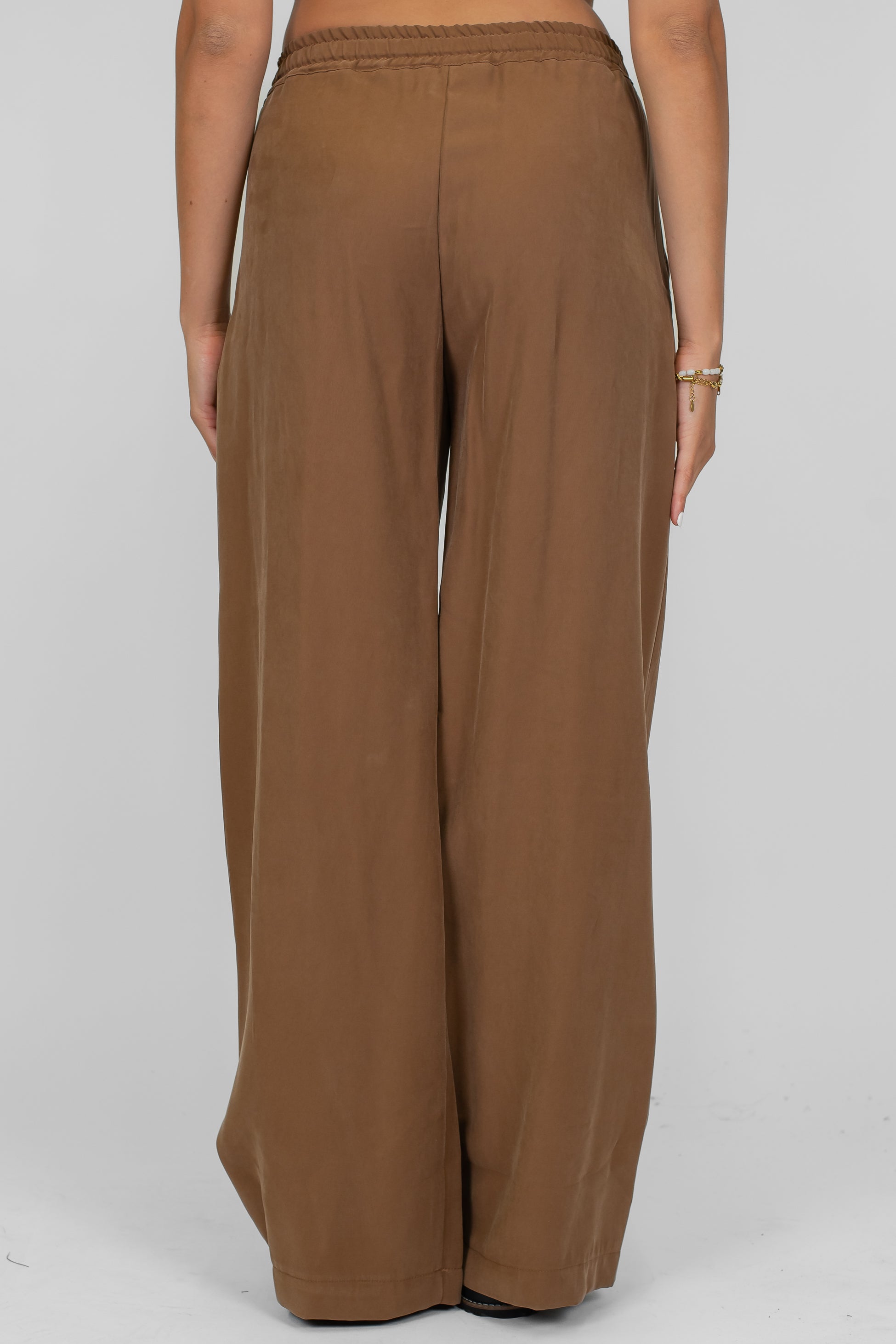 Dixie - Pantalone palazzo in viscosa con coulisse