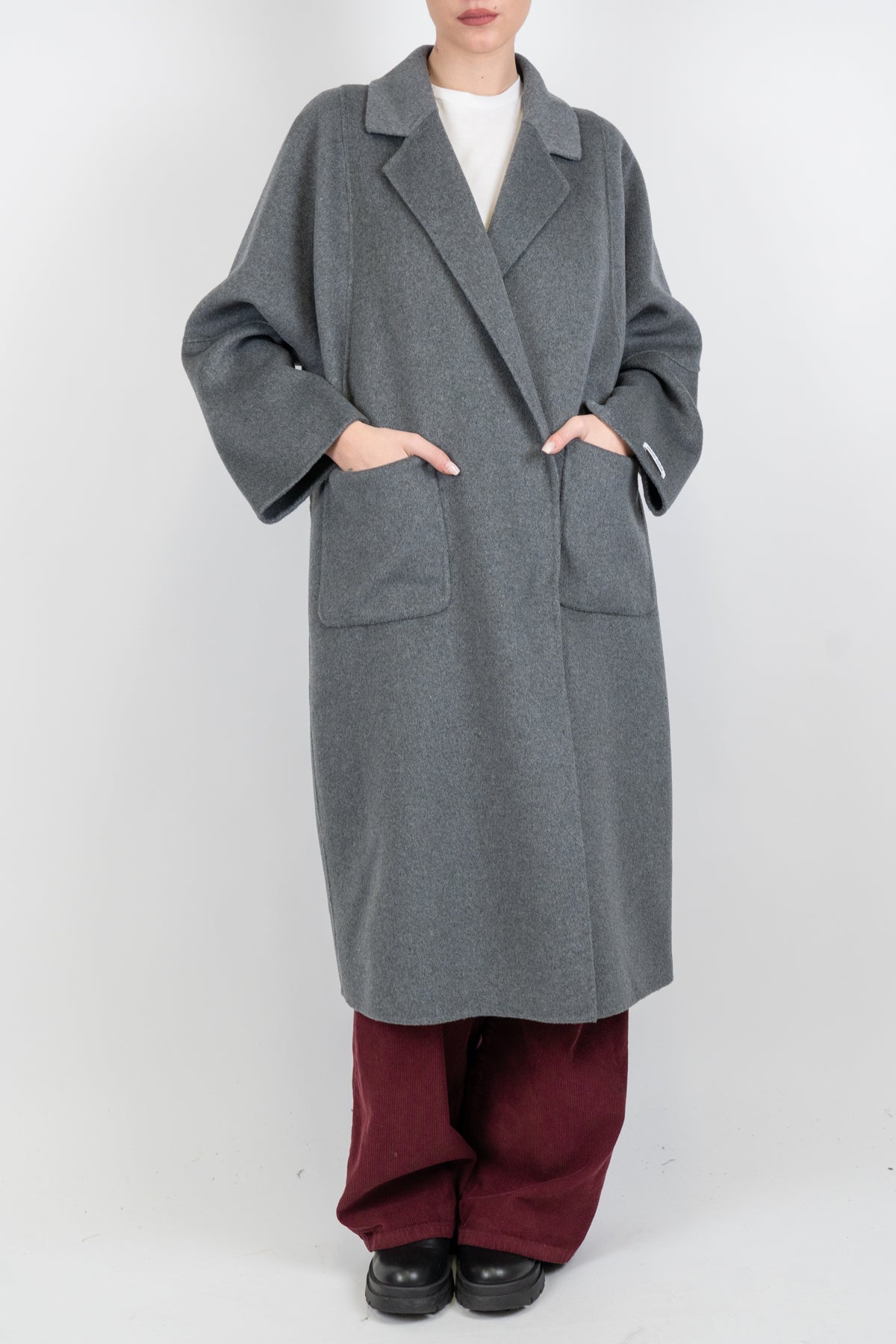 Dixie - Cappotto in misto lana con tasconi laterali