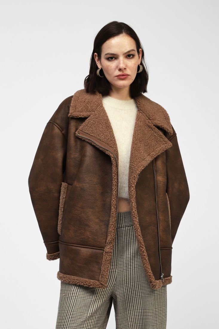 Dixie - Ecomontone con colletto shearling