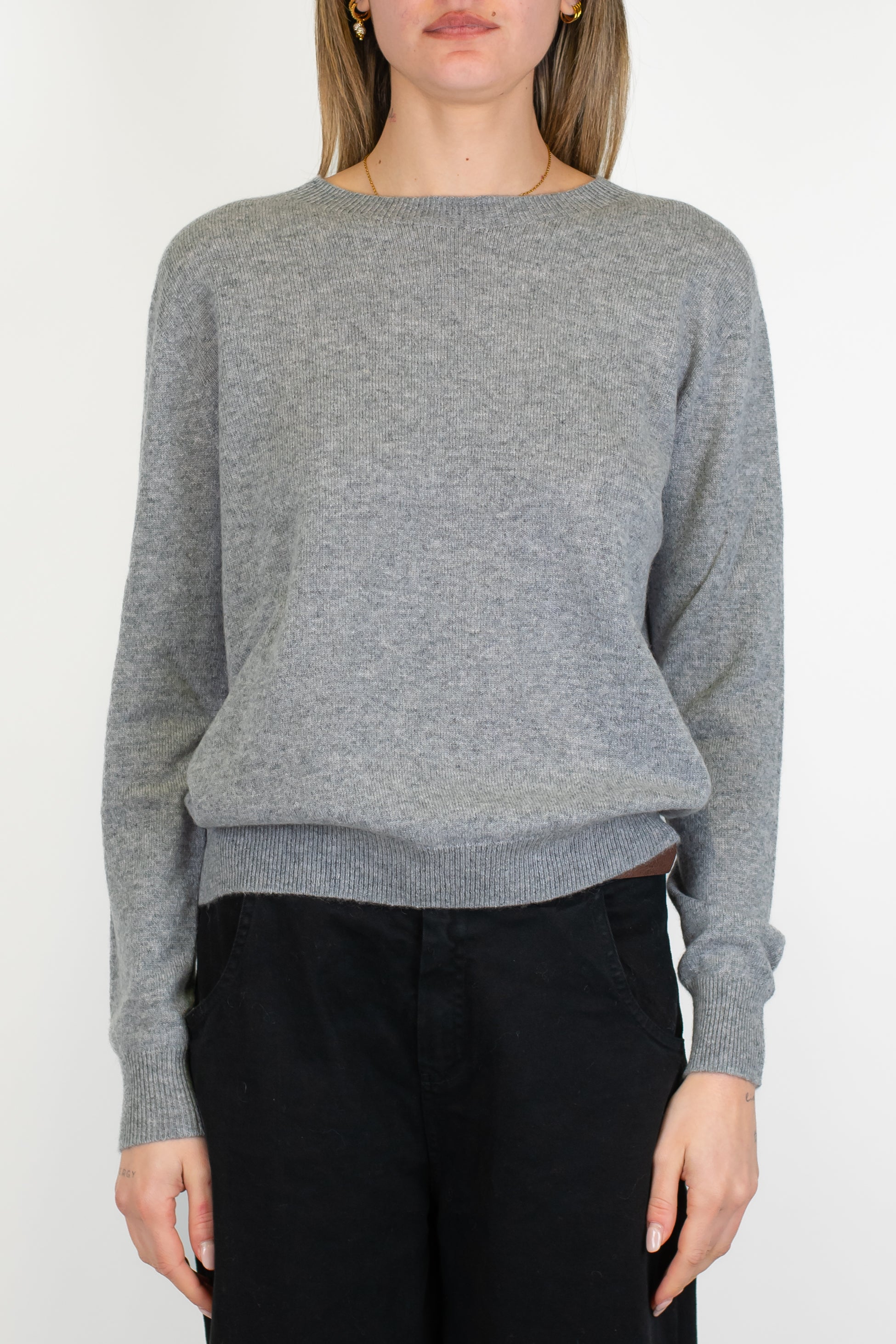 Tensione in - Maglia giroccolo in puro cashmere