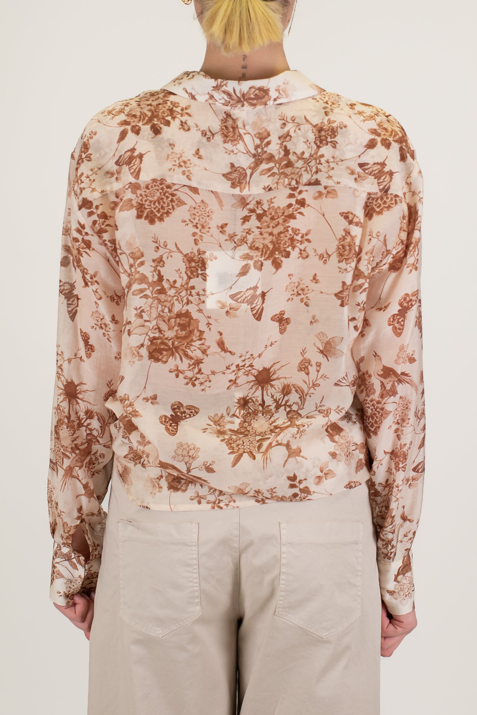 Tensione in - Camicia fantasia floreale in viscosa