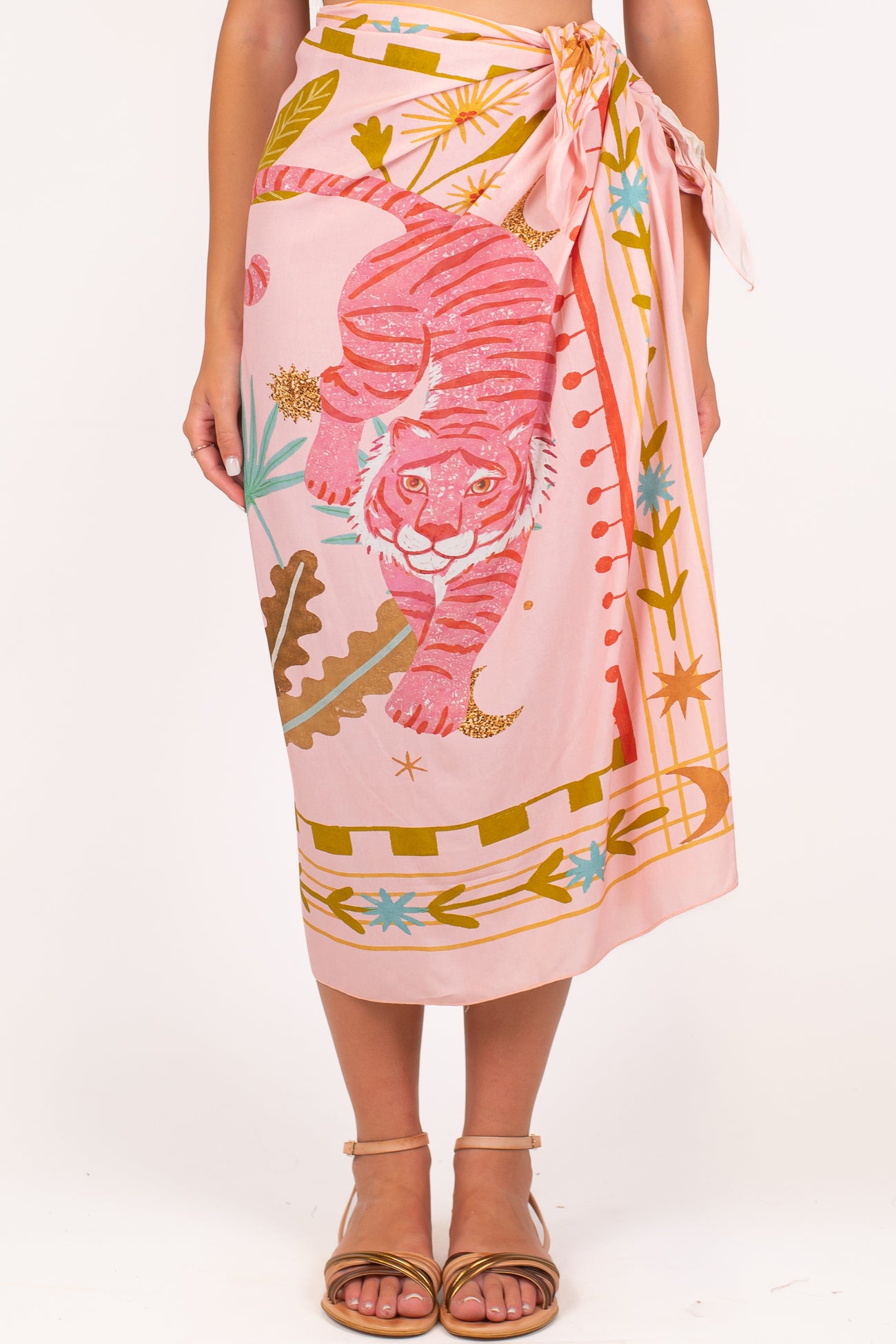 Haveone - Gonna pareo in viscosa leggera fantasia tigre