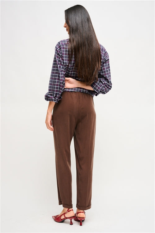 Maryley - Pantalone sigaretta con coulisse