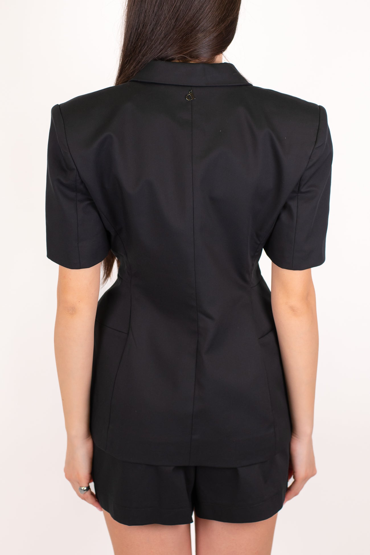 Dixie - Coordinato giacca doppiopetto sfiancata con spalline e shorts