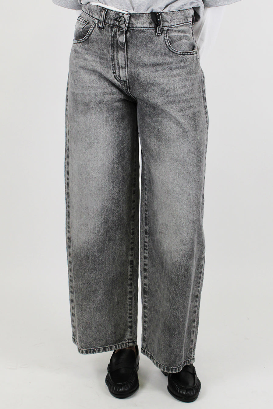 Haveone - Jeans palazzo modello BELLA lavaggio grigio