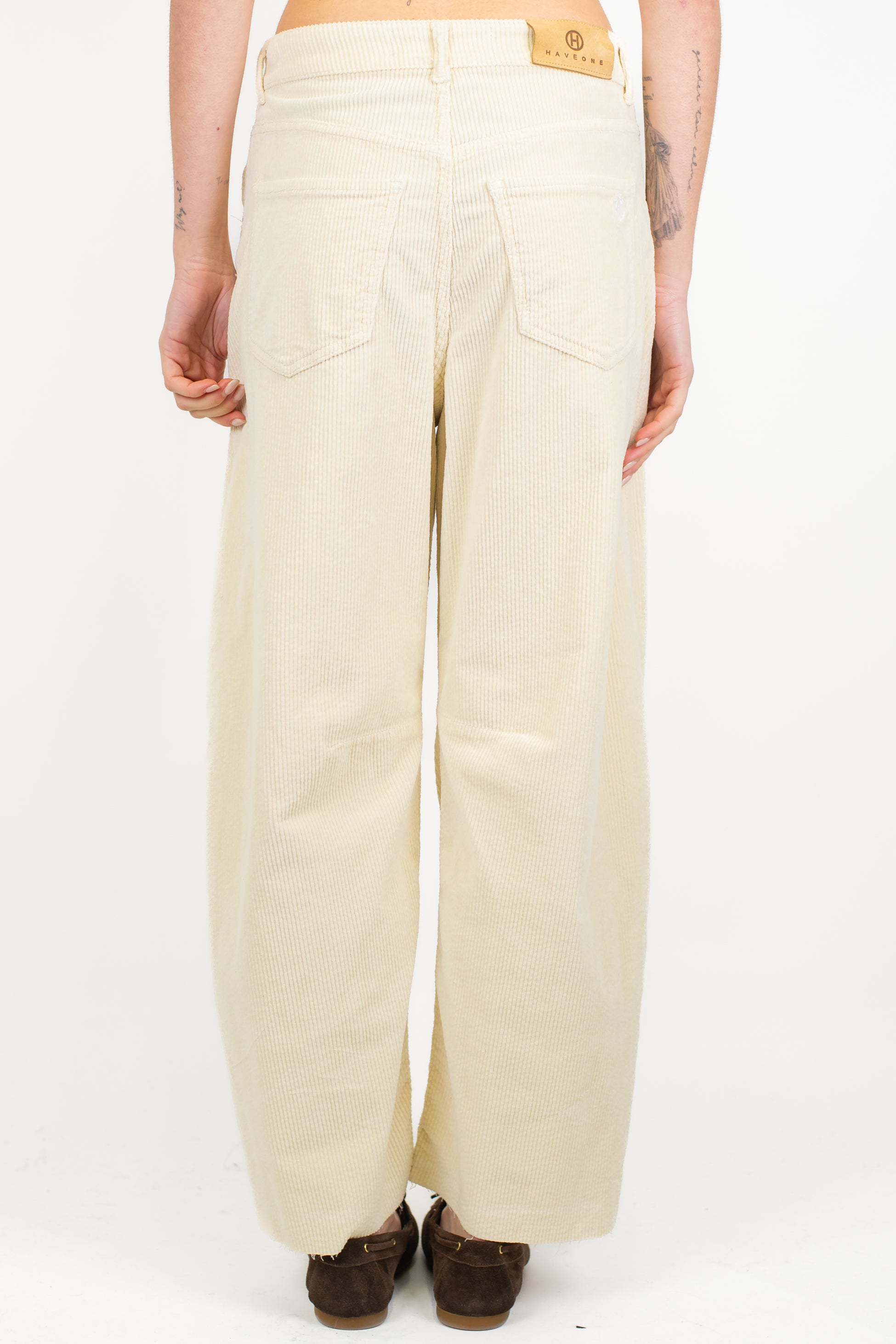 Haveone - Pantalone balloon in velluto millerighe modello Barbara