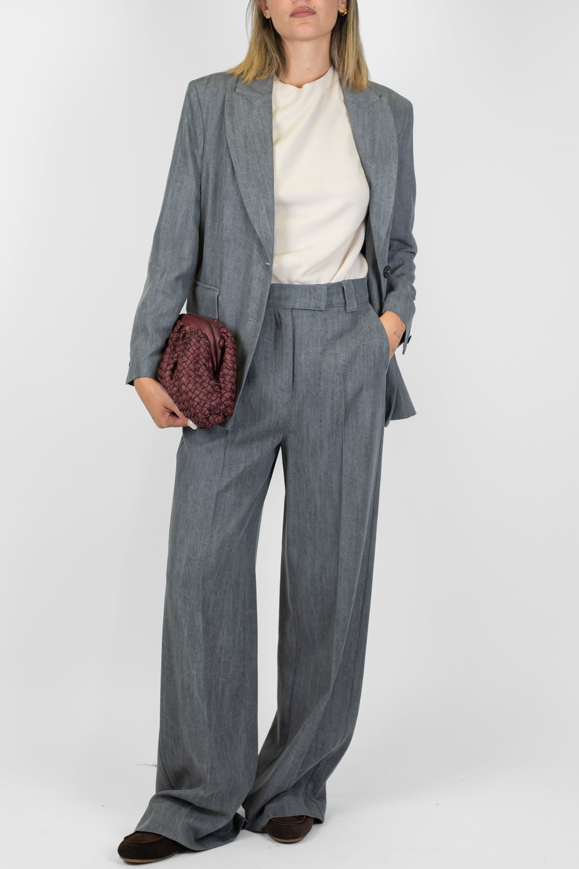 Maryley - Pantalone palazzo in lyocell