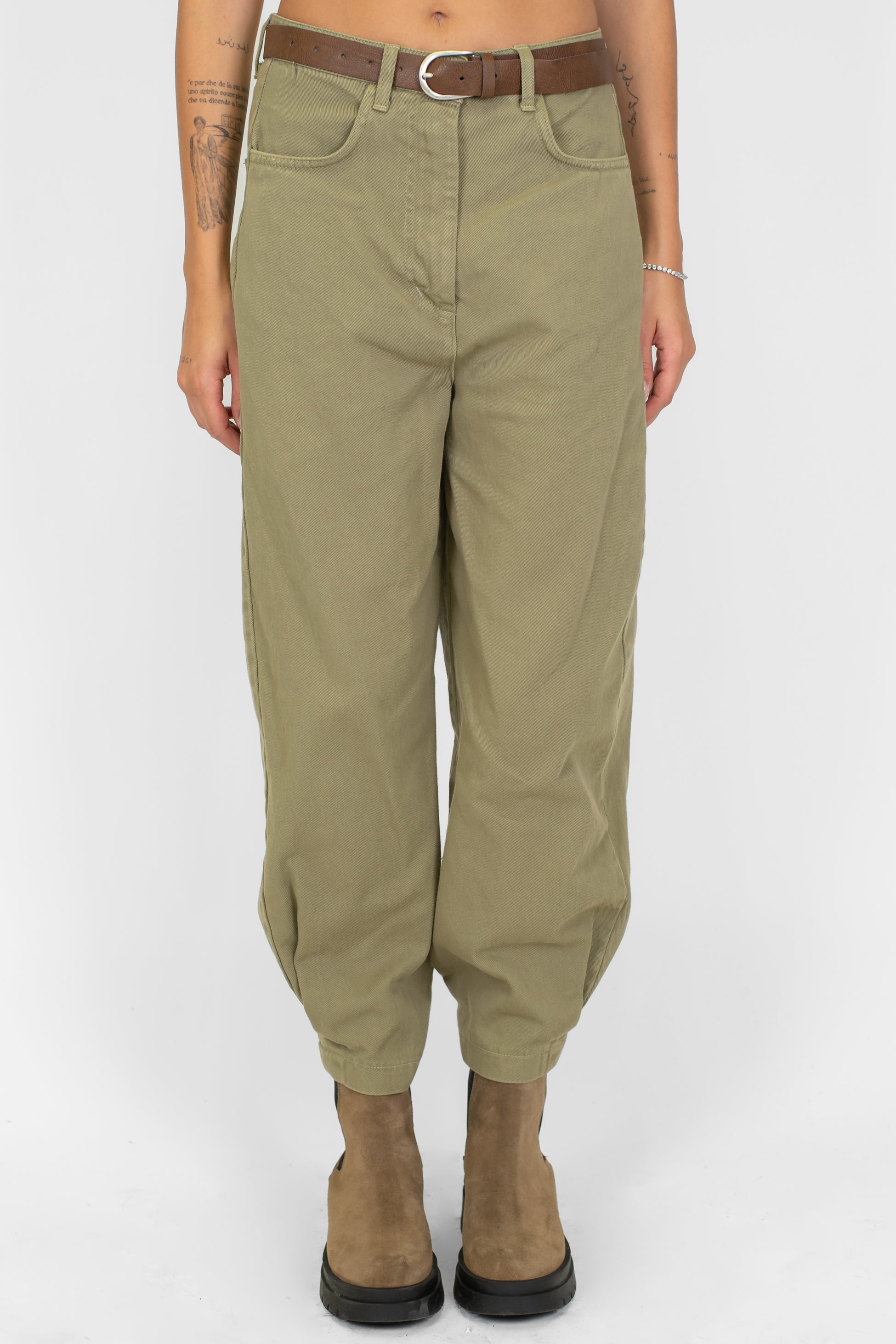 Maryley - Pantalone regular in denim colorato