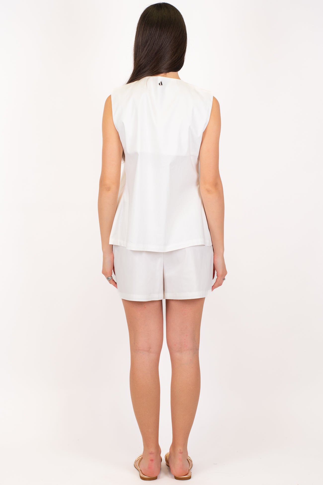 Dixie - Coordinato tre pezzi con giacca giromaniche, top e shorts