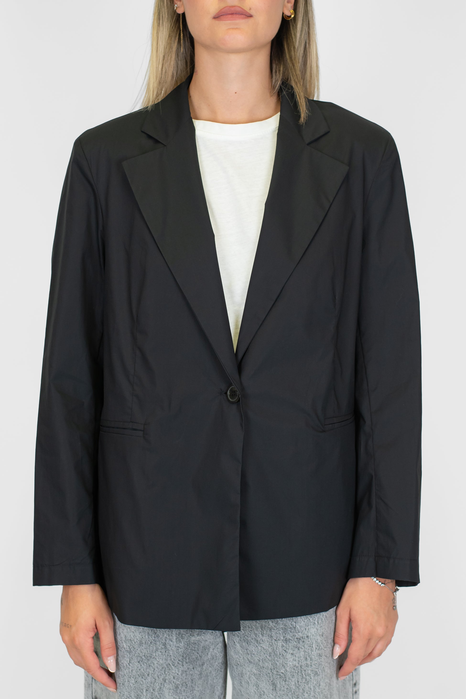 Maryley - Giacca monopetto sfoderata in tela paracadute