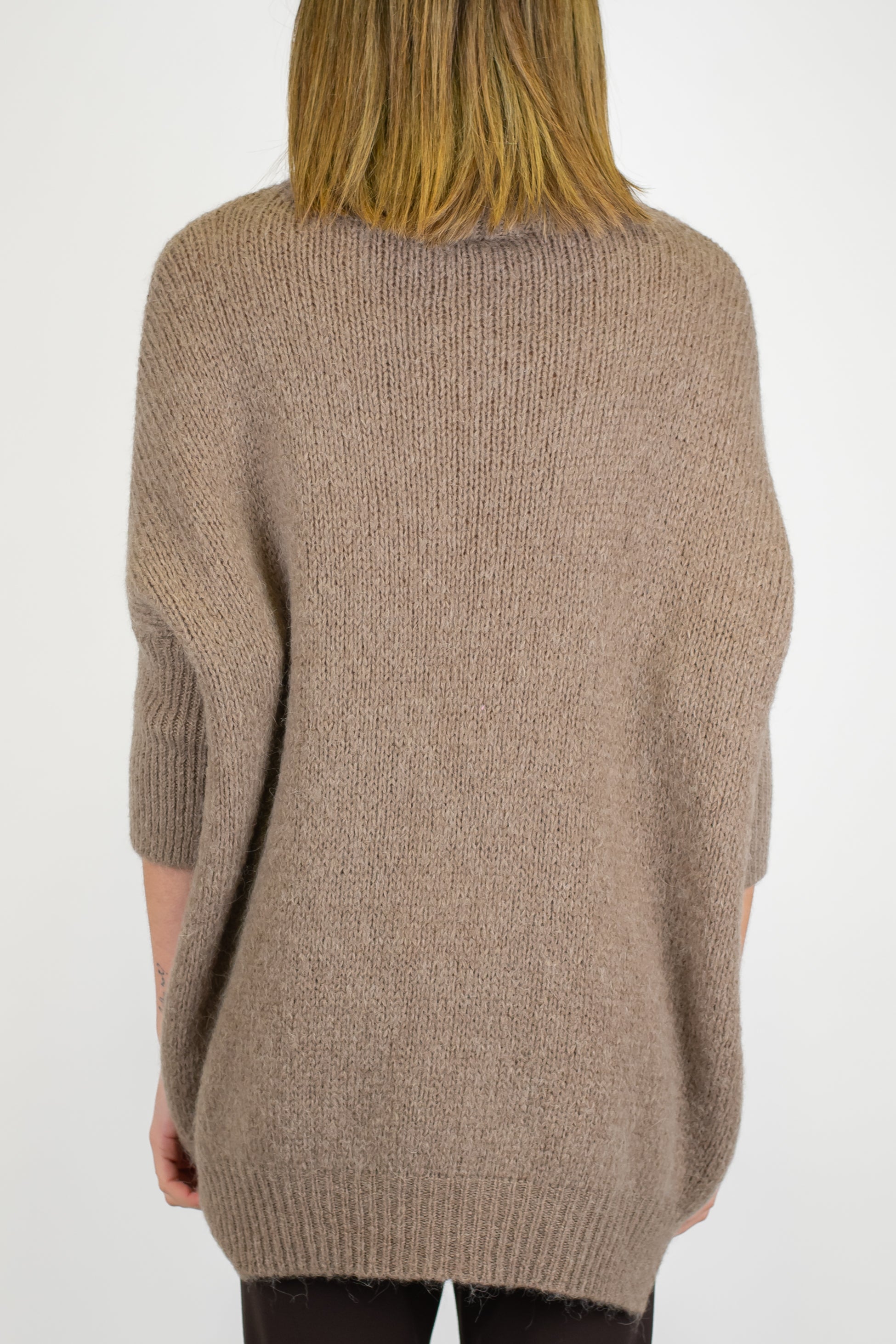 Imperial - Dolcevita over in misto lana con spacchetti laterali