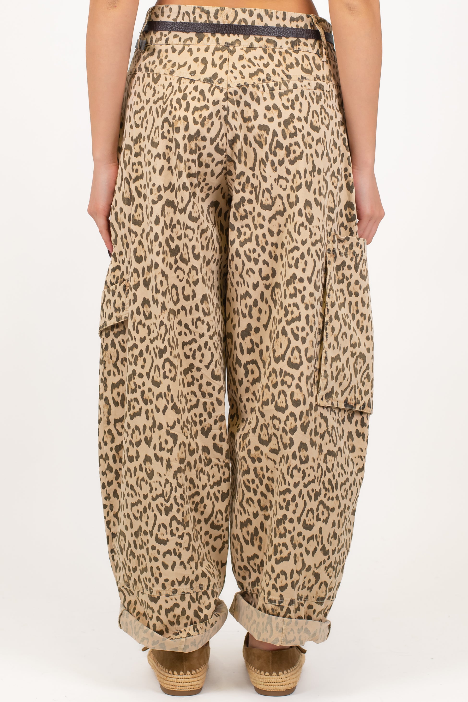 Motel - Pantalone cargo balloon fantasia animalier