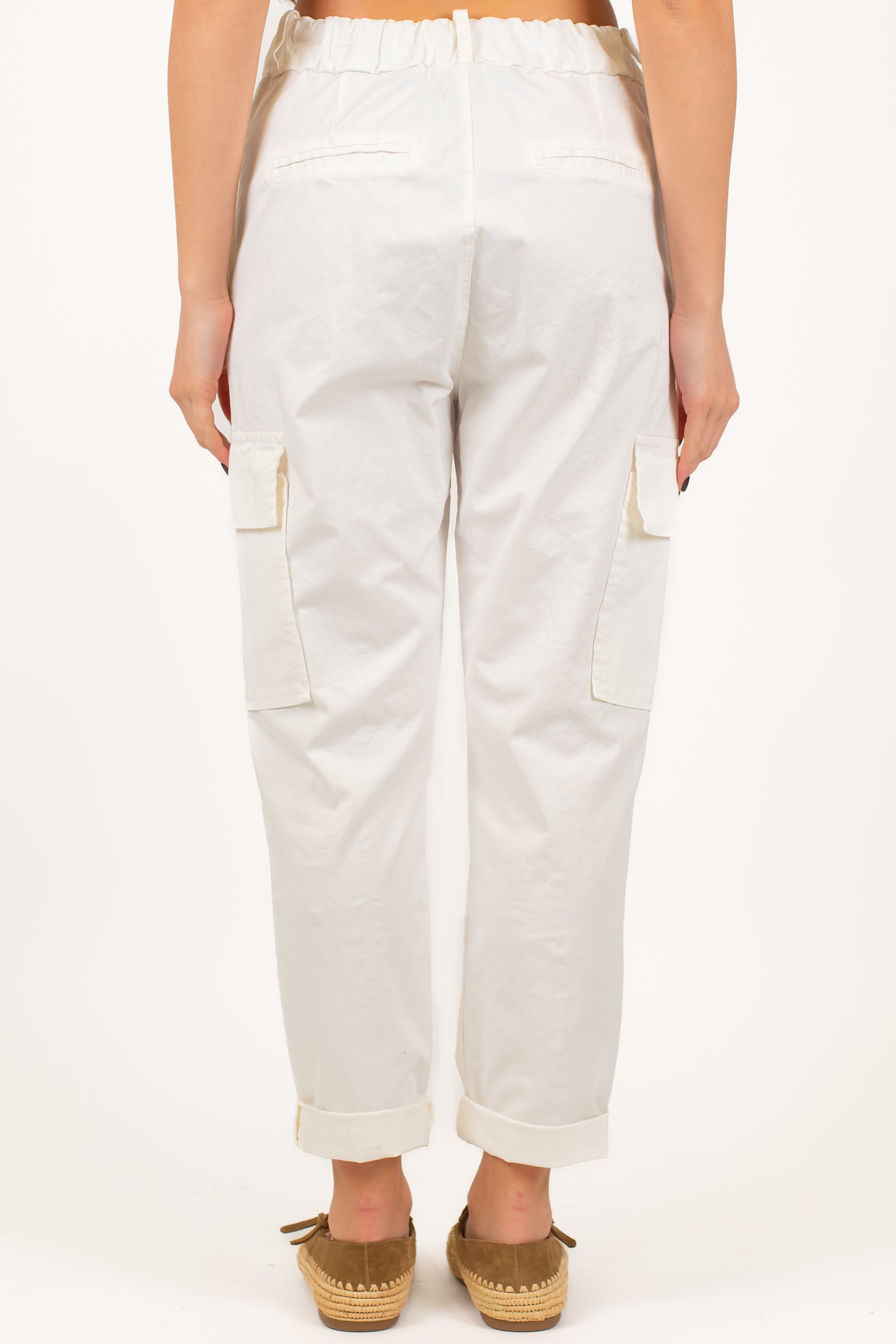 Motel - Pantalone cargo in cotone con charms