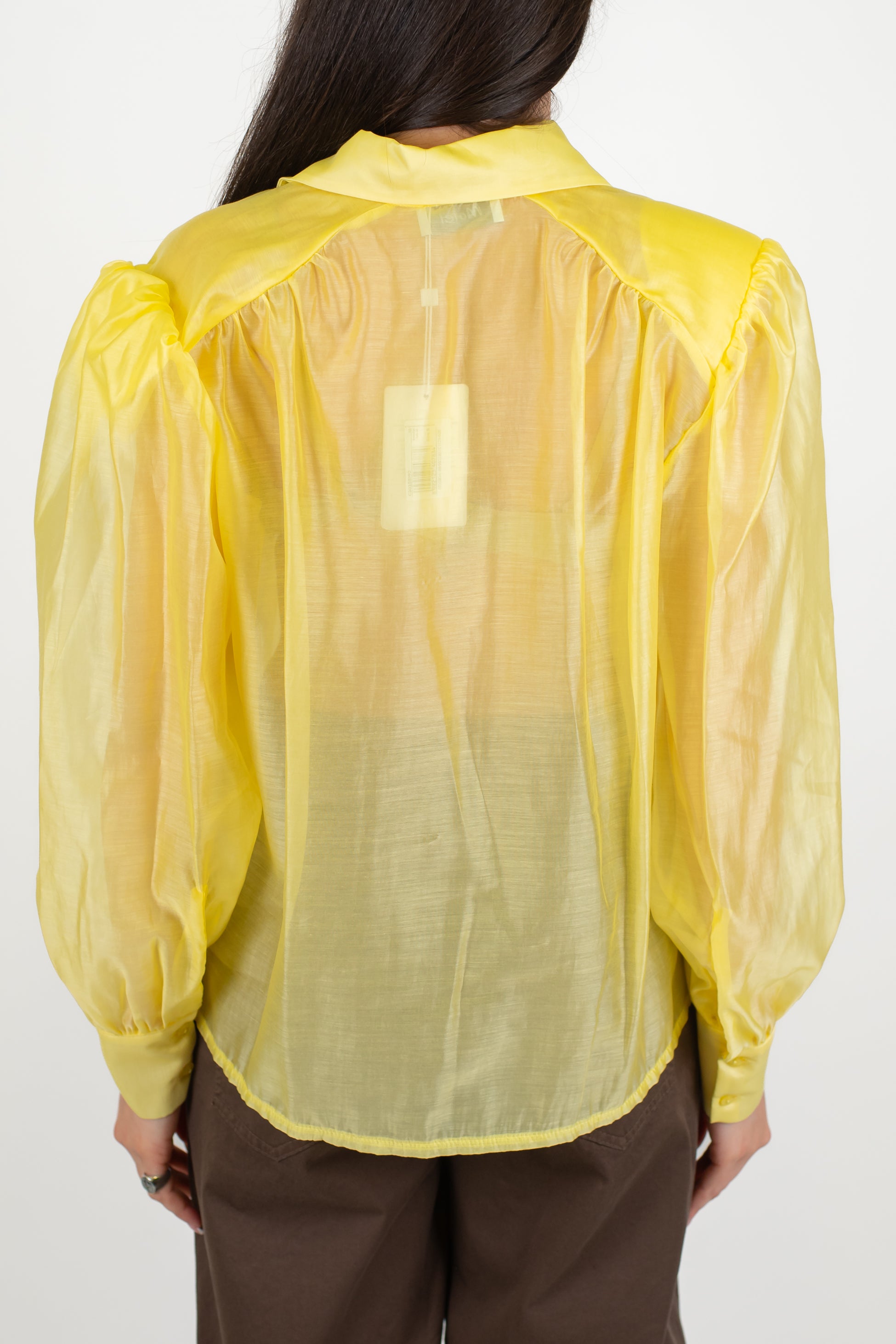 Motel - Camicia tinta unita in organza