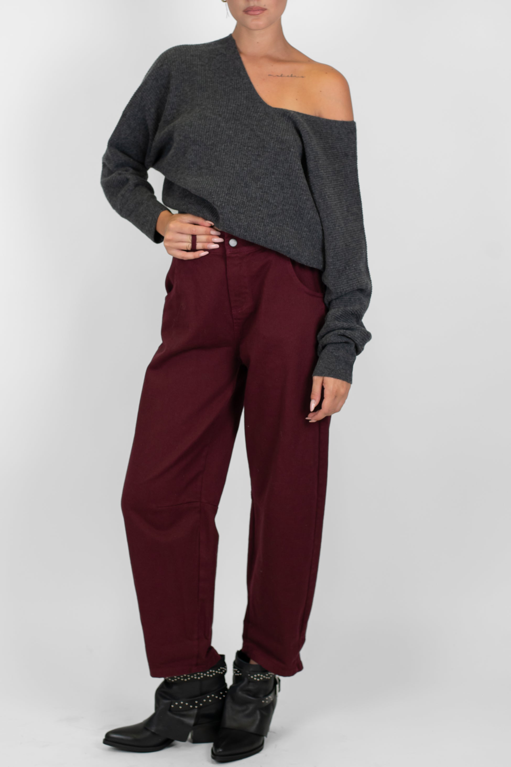 Tensione in - Pantalone balloon in denim colorato